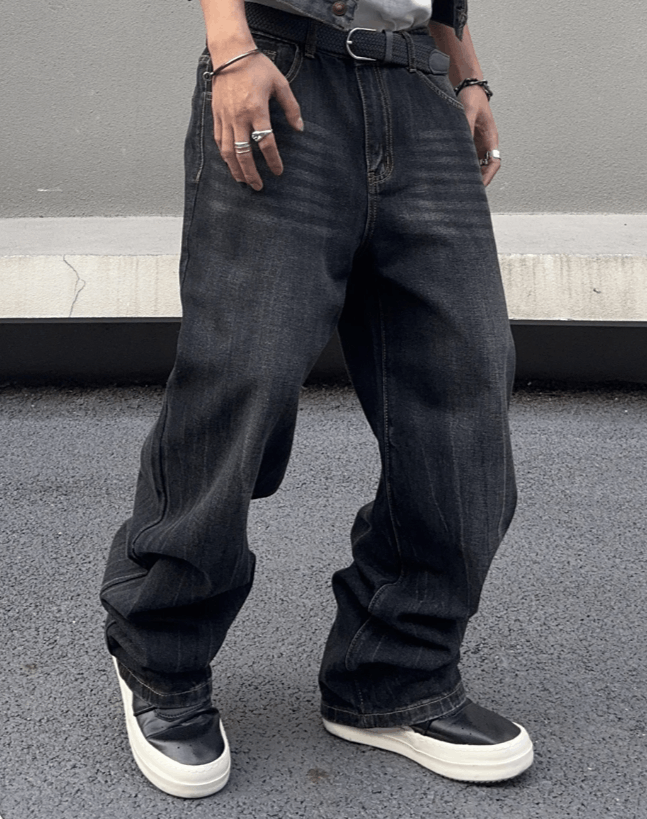 Vision Streetwear Black Retro Loose Jeans Size US 36 / EU 52 - 3 Thumbnail