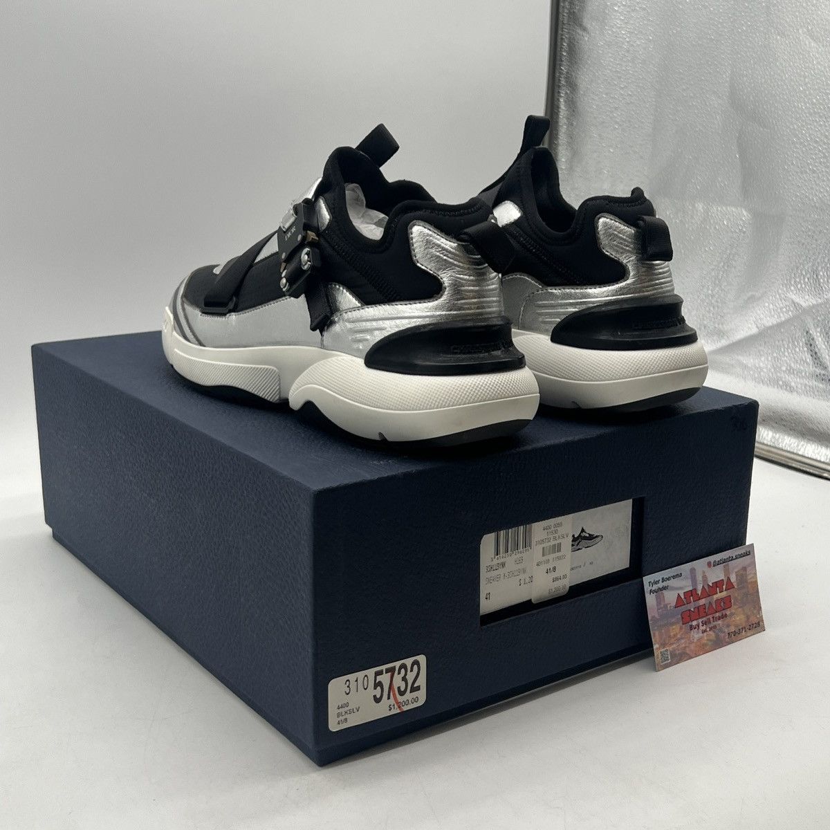 Dior Dior b24 runtek black silver Size US 8 / EU 41 - 4 Thumbnail