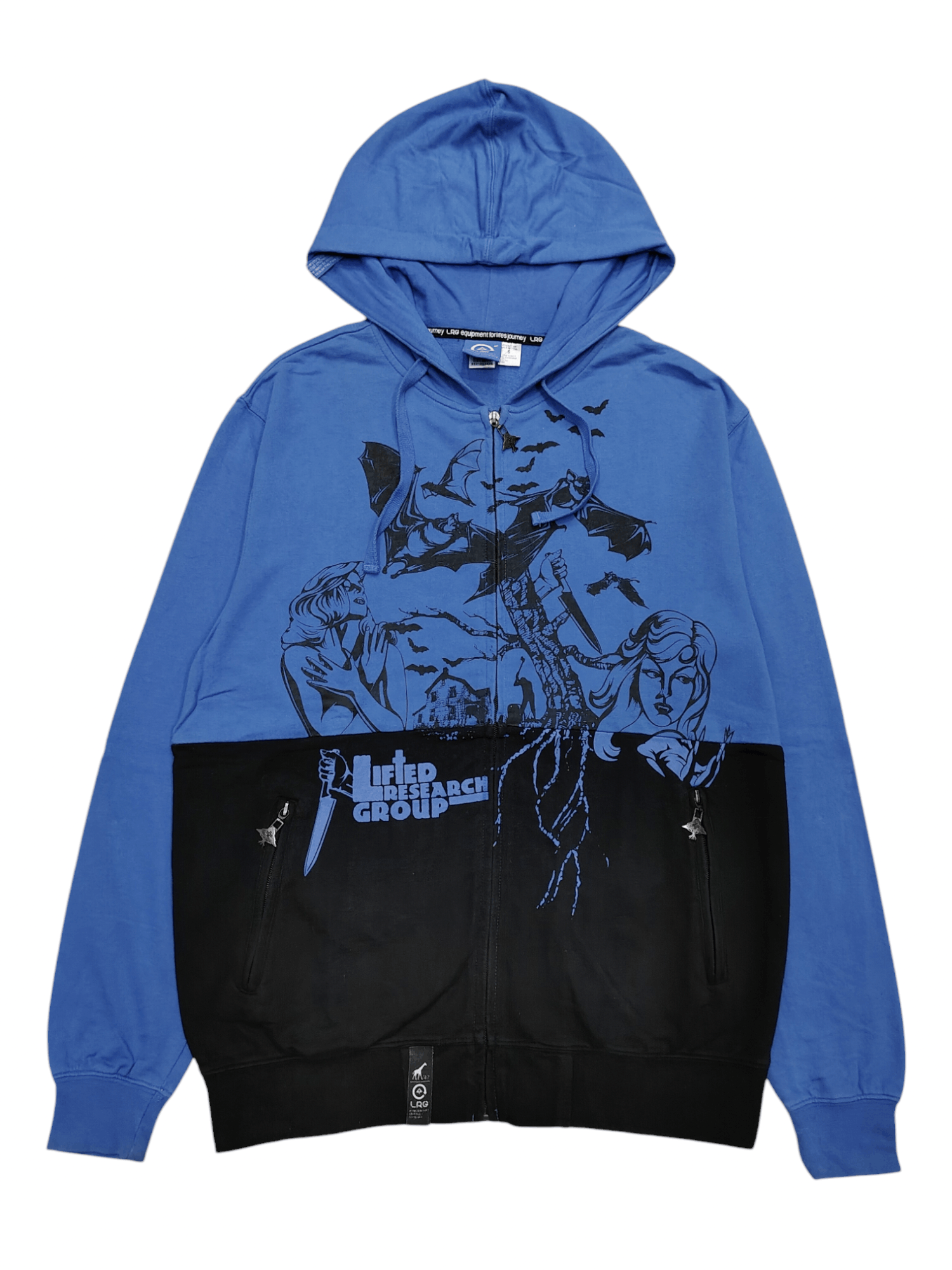 LRG 00s LRG Lifted Research Grapich 2 Tone Zip Hoodie Size US L / EU 52-54 / 3 - 1 Thumbnail