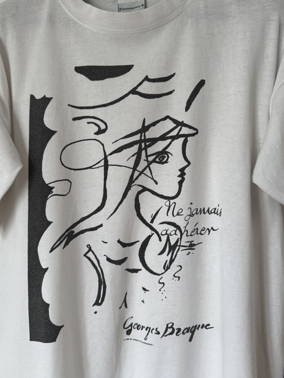 Band Tees Vintage 1990 Flammarion 4 George Braque Art Graphic Tee Size US L / EU 52-54 / 3 - 3 Thumbnail