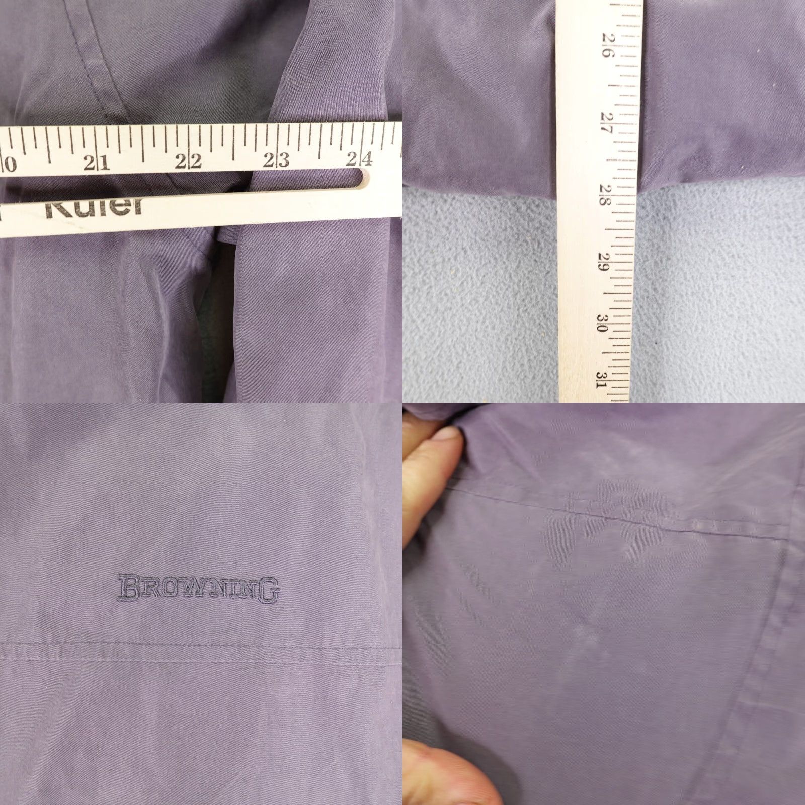 Vintage Browning Jacket Womens Medium Purple Fleece Lined Hunting Chore Barn Coat Work Parka Hooded Lined Pockets Logo Size M / US 6-8 / IT 42-44 - 8 Thumbnail