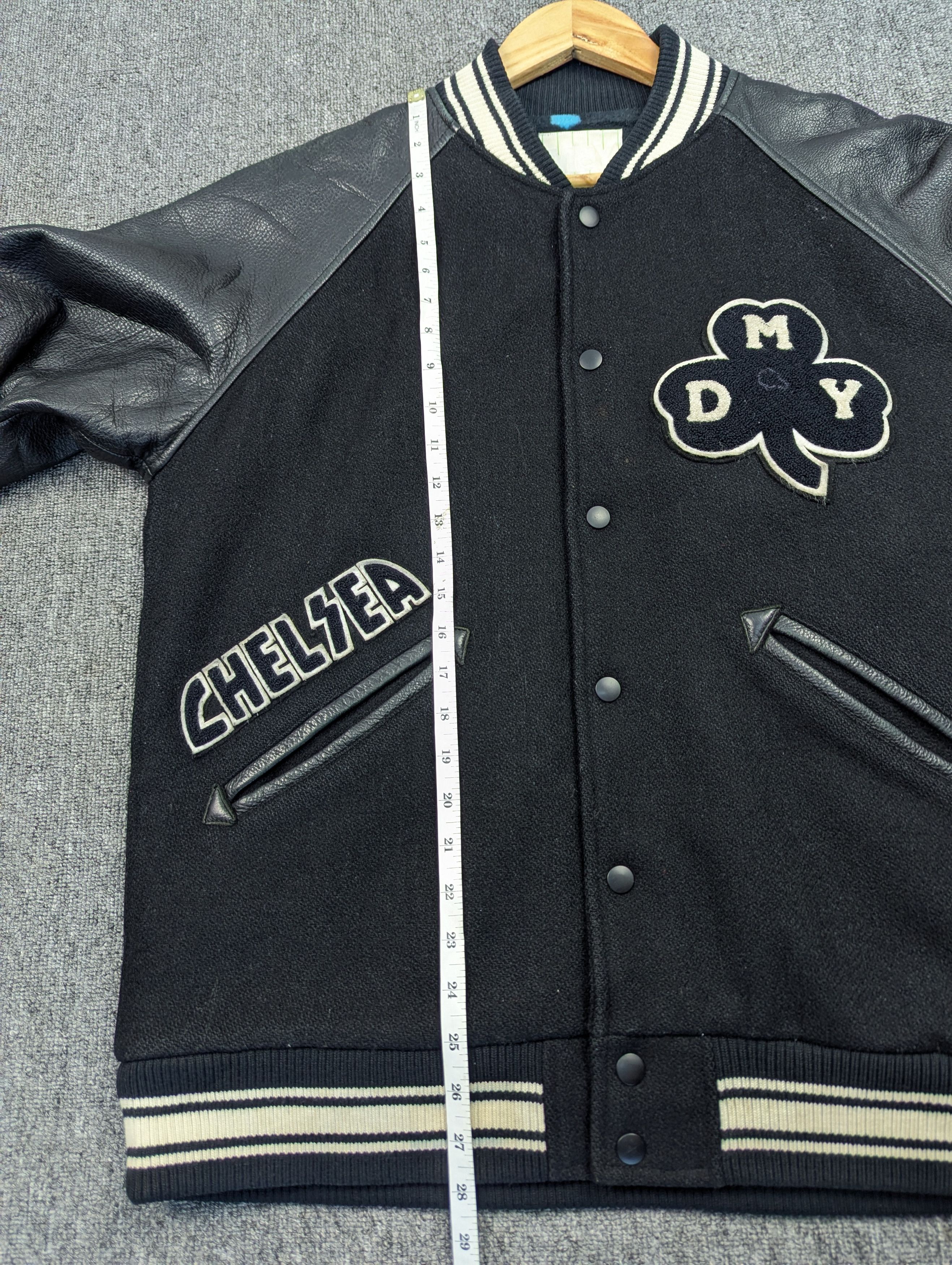 Japanese Brand Vintage Mackdaddy Wool Varsity Sleeve Leather Jacket Size US L / EU 52-54 / 3 - 17 Thumbnail