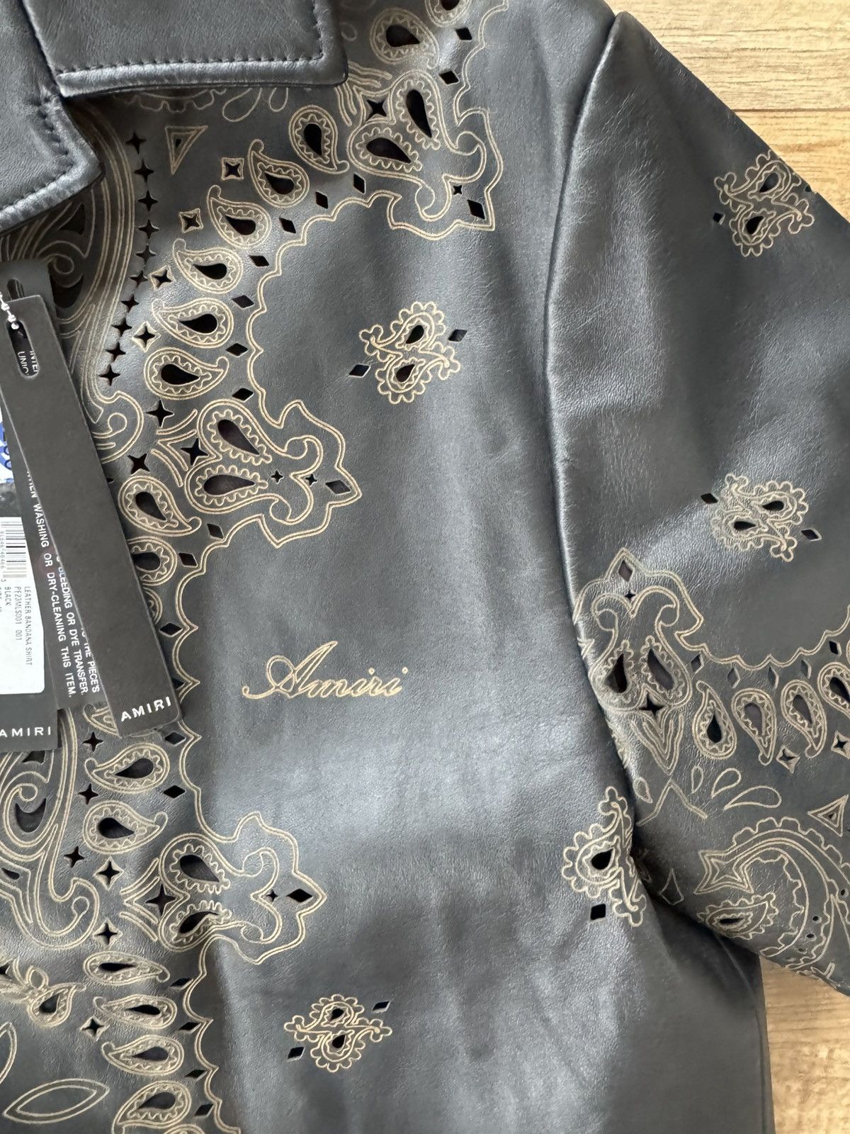 Amiri Amiri NEW Bandana leather shirt/jacket, black, size M Size US M / EU 48-50 / 2 - 3 Thumbnail