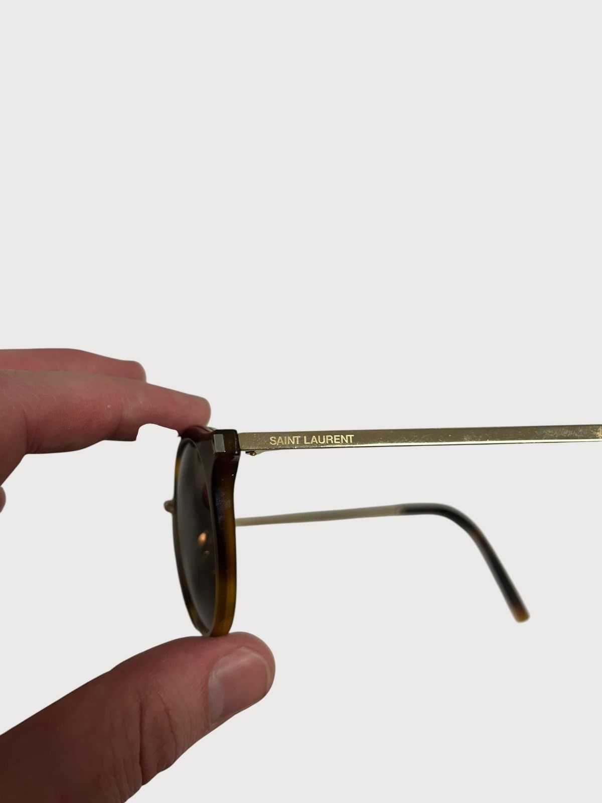 Saint Laurent Paris FW2014 SL57 Havana Round Sunglasses Size ONE SIZE - 5 Thumbnail