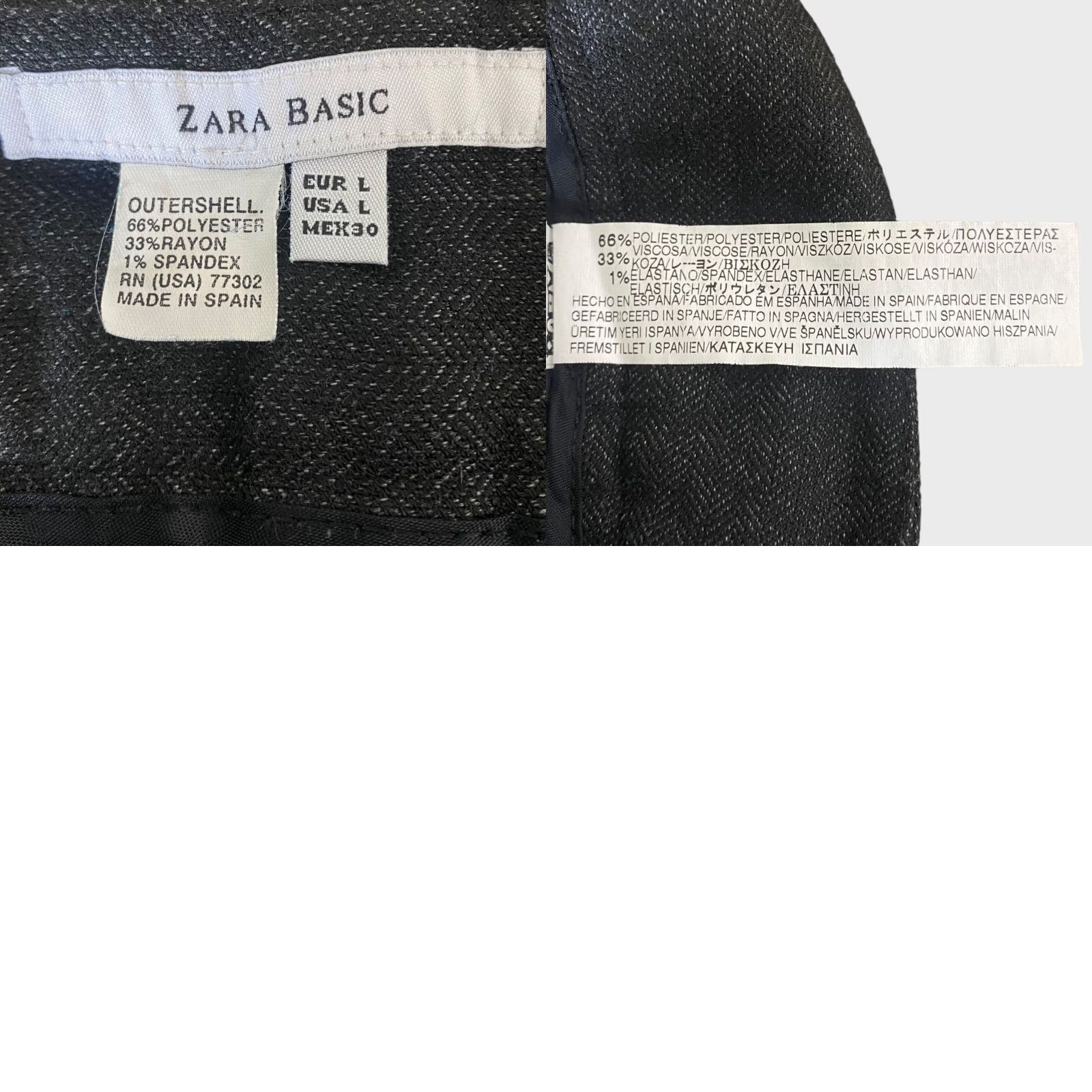 Zara Zara Basic Twill Cuffed Trouser Shorts Womens Large Black Casual Chic Shorts Size 36" / US 14 / IT 50 - 8 Thumbnail