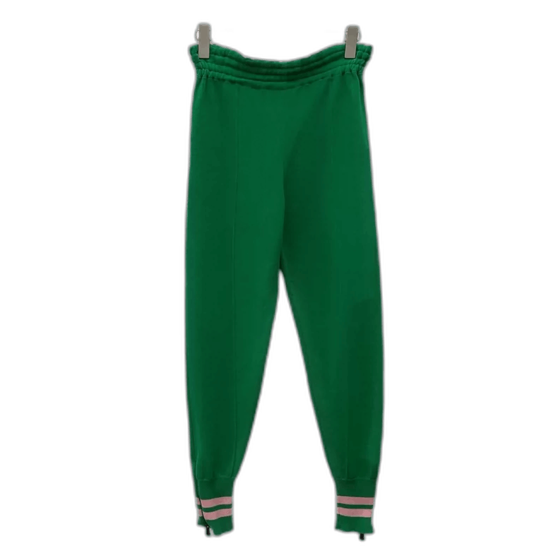 Moncler Green Striped Cotton Joggers with Tags Size 23" - 1 Thumbnail