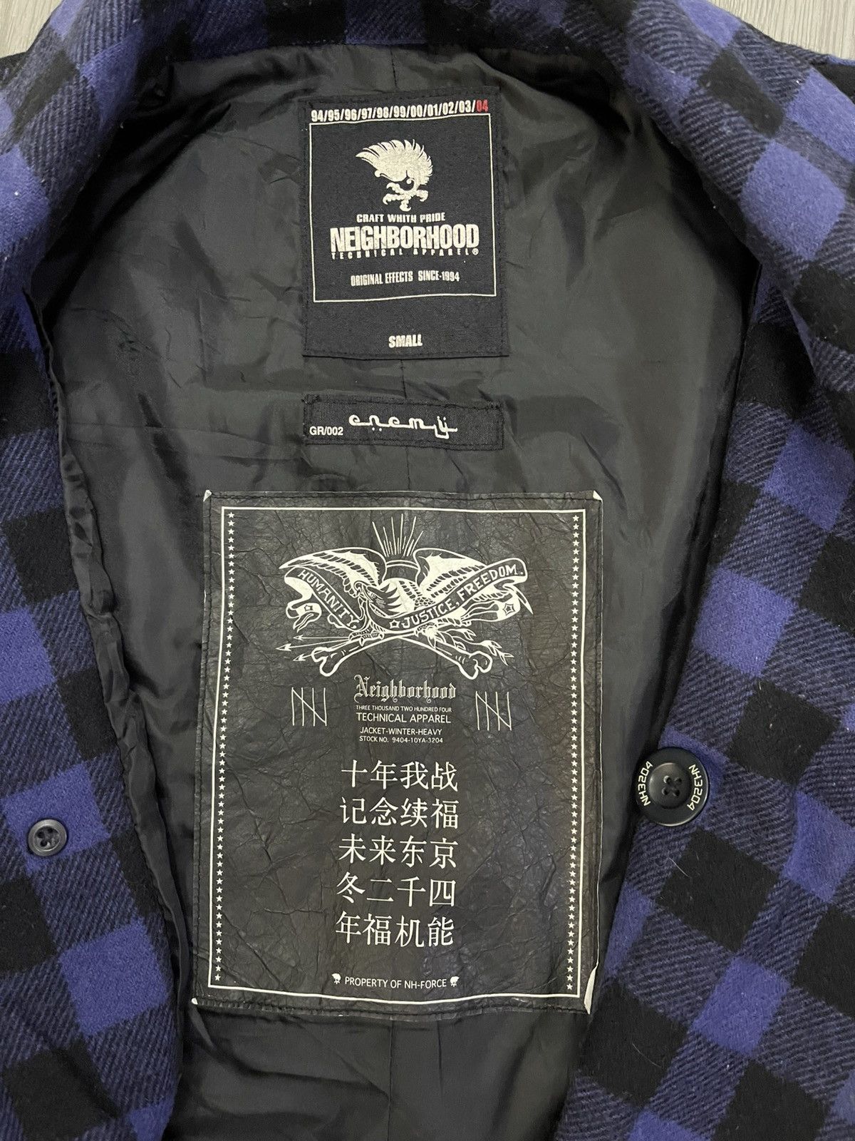 Neighborhood 2004 Neighborhood Enemy Plaid Double Breasted Jacket Size US S / EU 44-46 / 1 - 18 Thumbnail