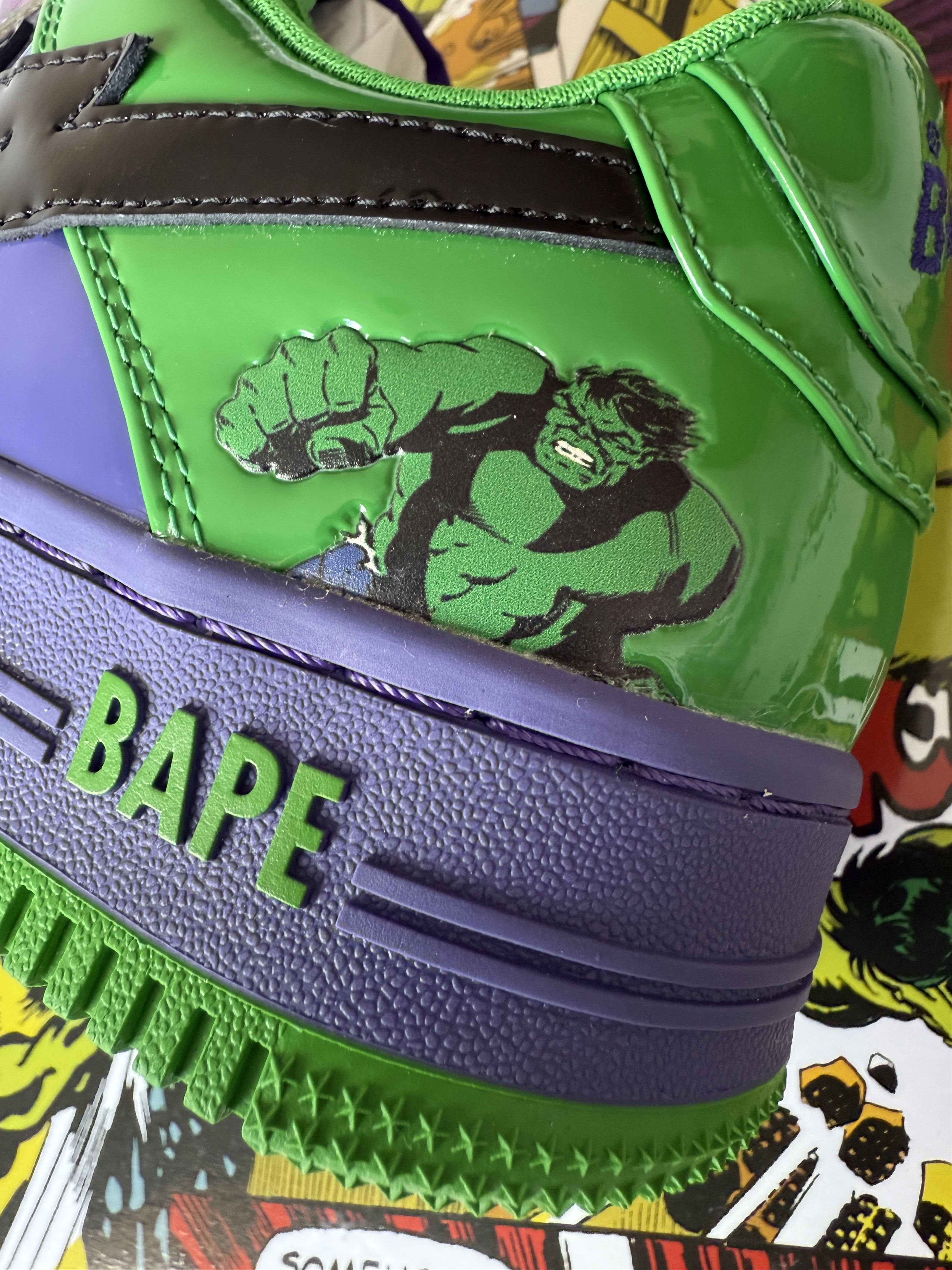 Bape MARVEL BAPE STA HULK Size US 7 / EU 40 - 7 Thumbnail