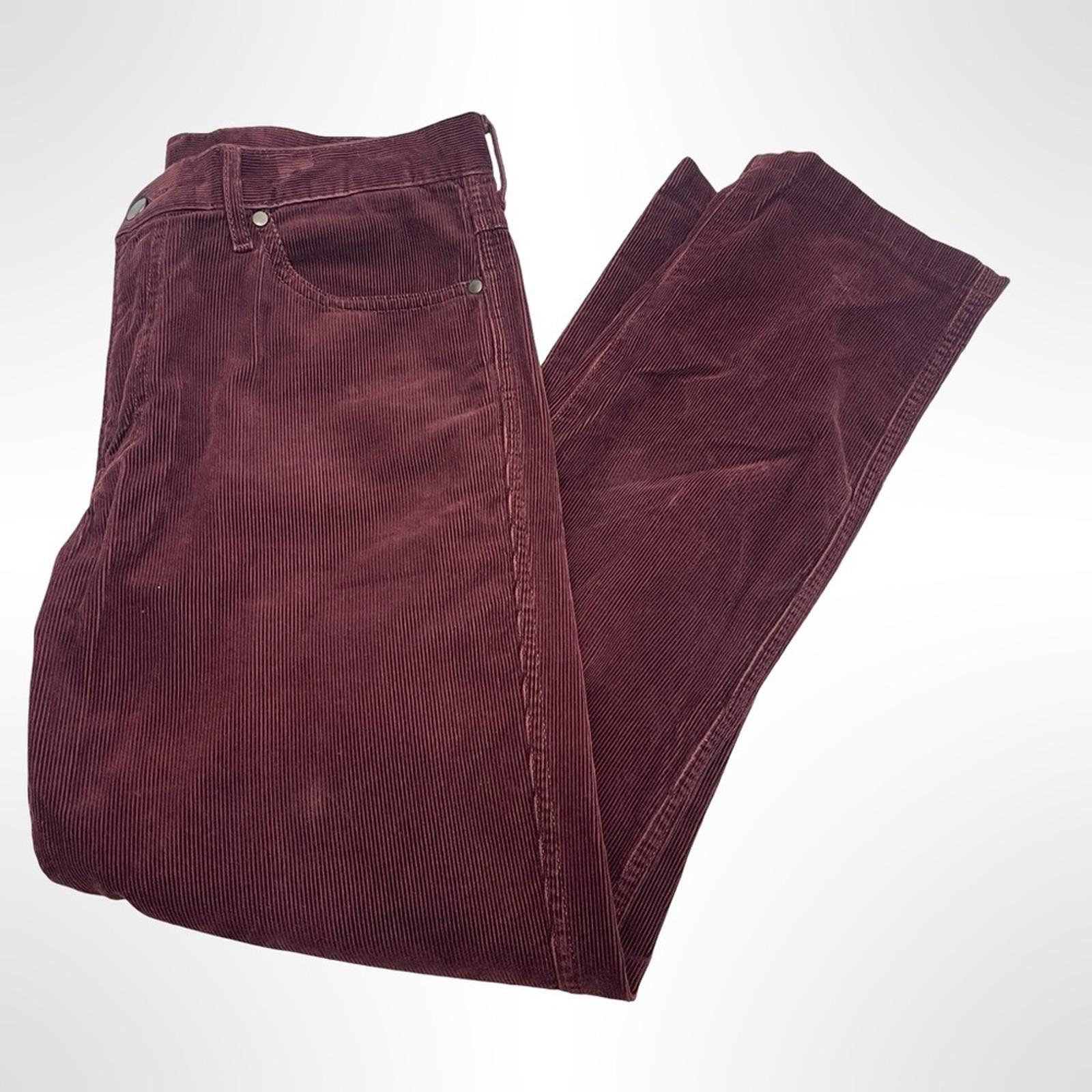 Uniqlo Uniqlo Men's Burgundy Corduroy Pants size 33x34 Size US 33 - 3 Thumbnail