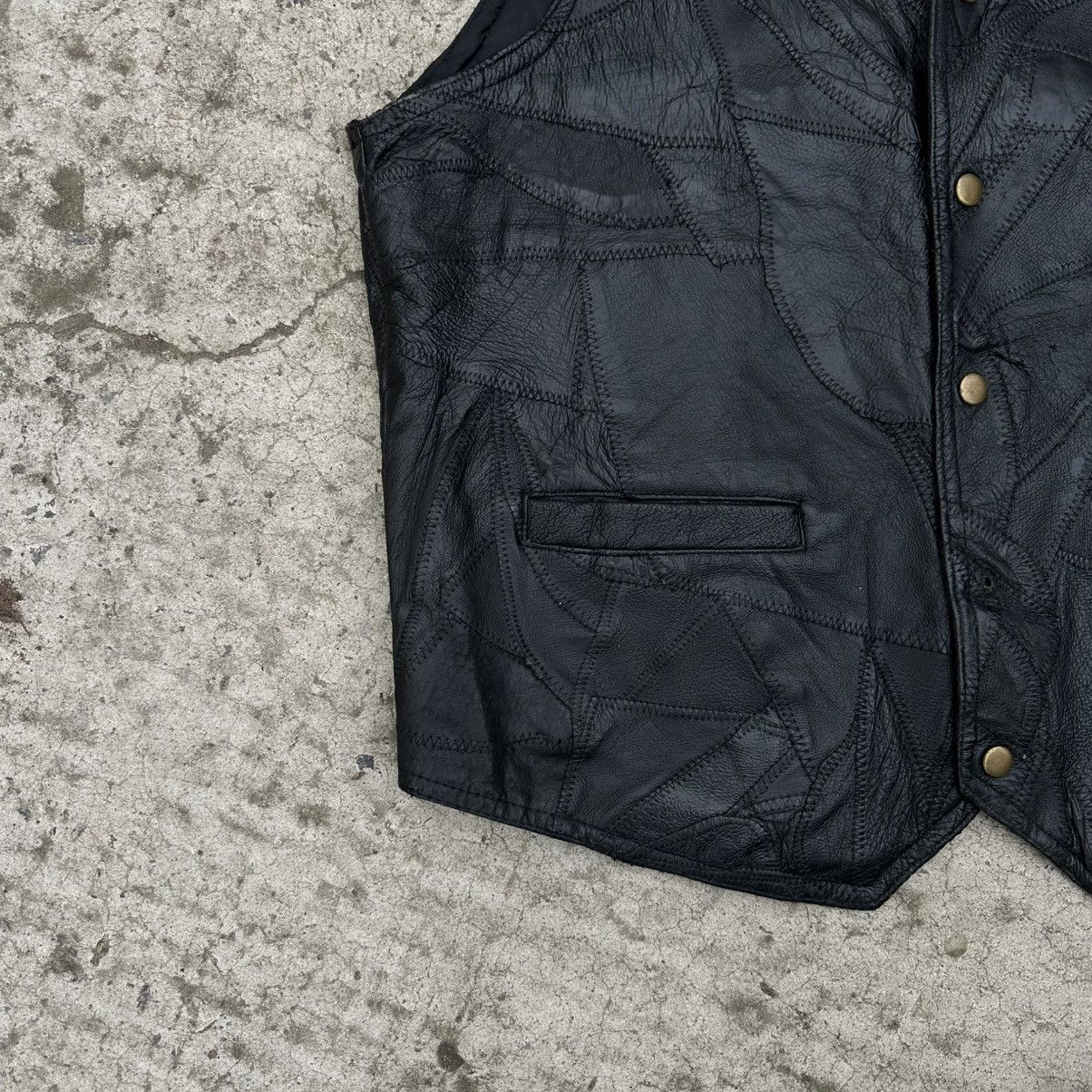 Genuine Leather Vintage Leather Vest Custom Genuine Leather Y2K 00s USA Size US L / EU 52-54 / 3 - 5 Thumbnail