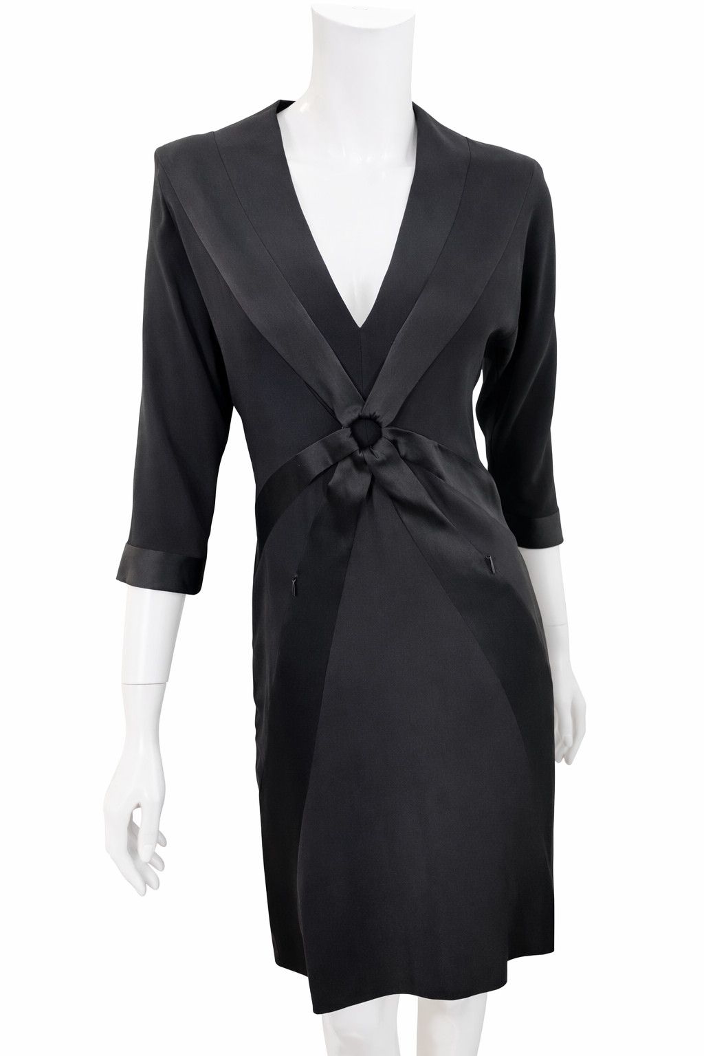 Jean Paul Gaultier Jean Paul Gaultier Bondage Straps Satin Panel Sheath Dress Size S / US 4 / IT 40 - 1 Thumbnail