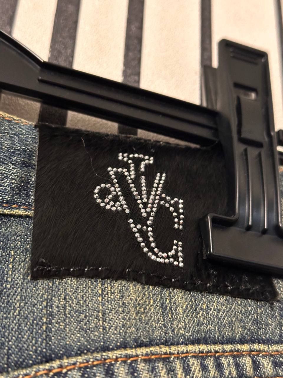 Versace × Vintage 2006 Versace Y2k “Crystals” Faded Denim Pants Size US 31 - 7 Thumbnail
