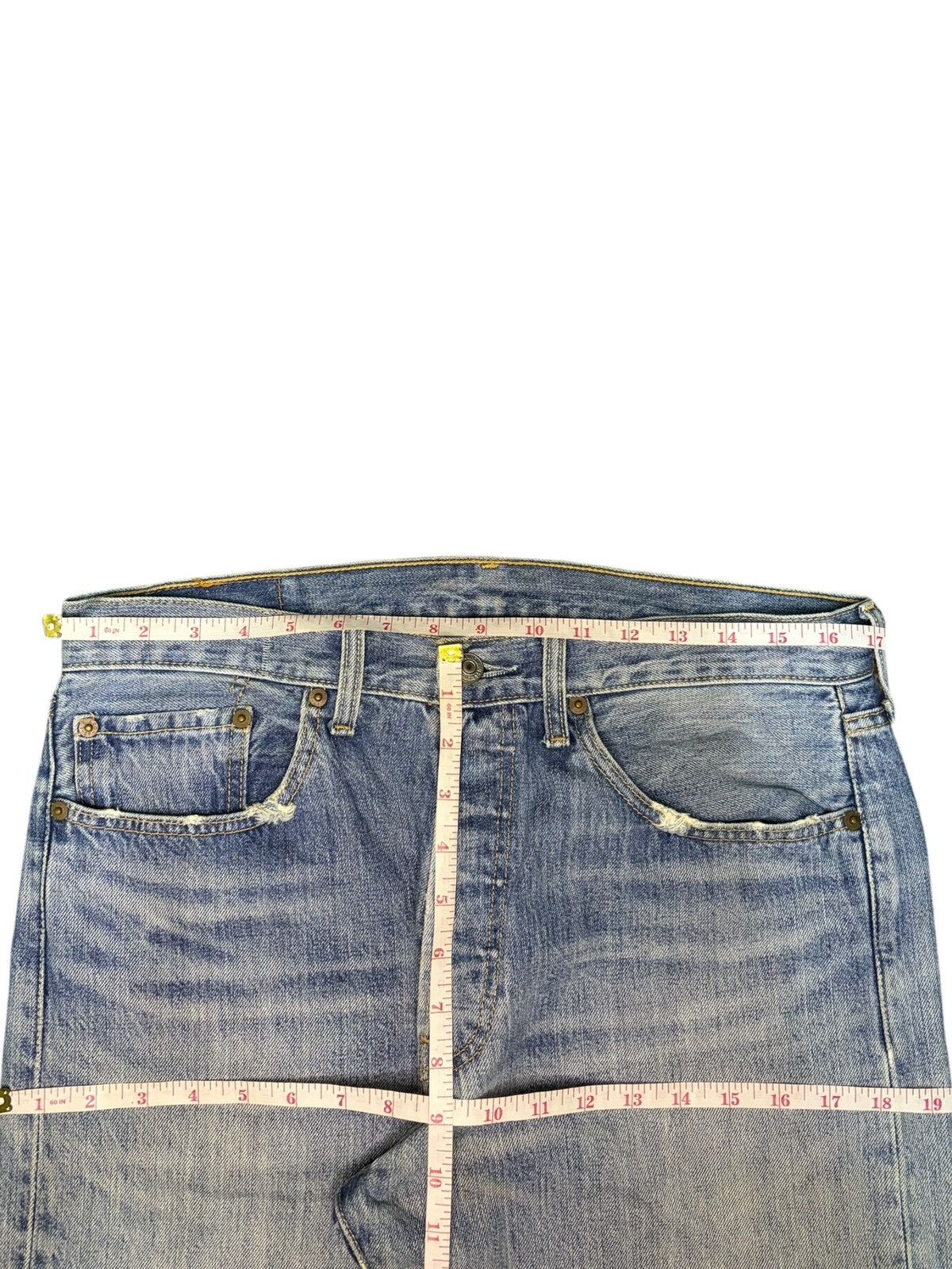 Levi's Vintage 90s Levis 501 Mud Wash Distressed Jeans Size US 33 - 6 Thumbnail