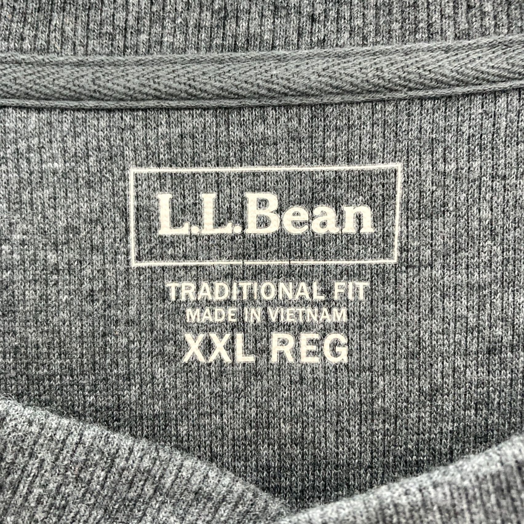 Vintage L.L. Bean Mens 2XL Gray Unshrinkable Waffle Knit Thermal Henley Shirt Camp Shirt Mens Regular Hat? Size US XXL / EU 58 / 5 - 4 Thumbnail