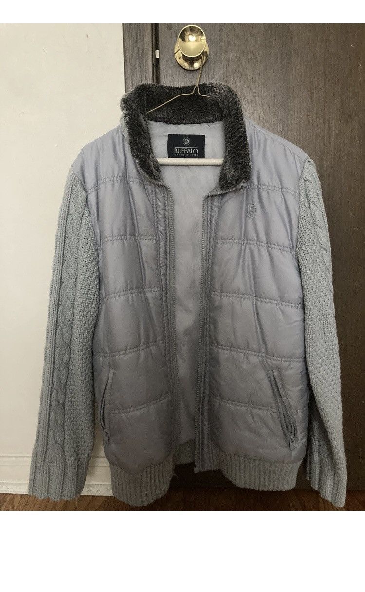Buffalo David Bitton Buffalo David Bitton Cable Knit Puffer Jacket Blue S Size US S / EU 44-46 / 1 - 1 Thumbnail
