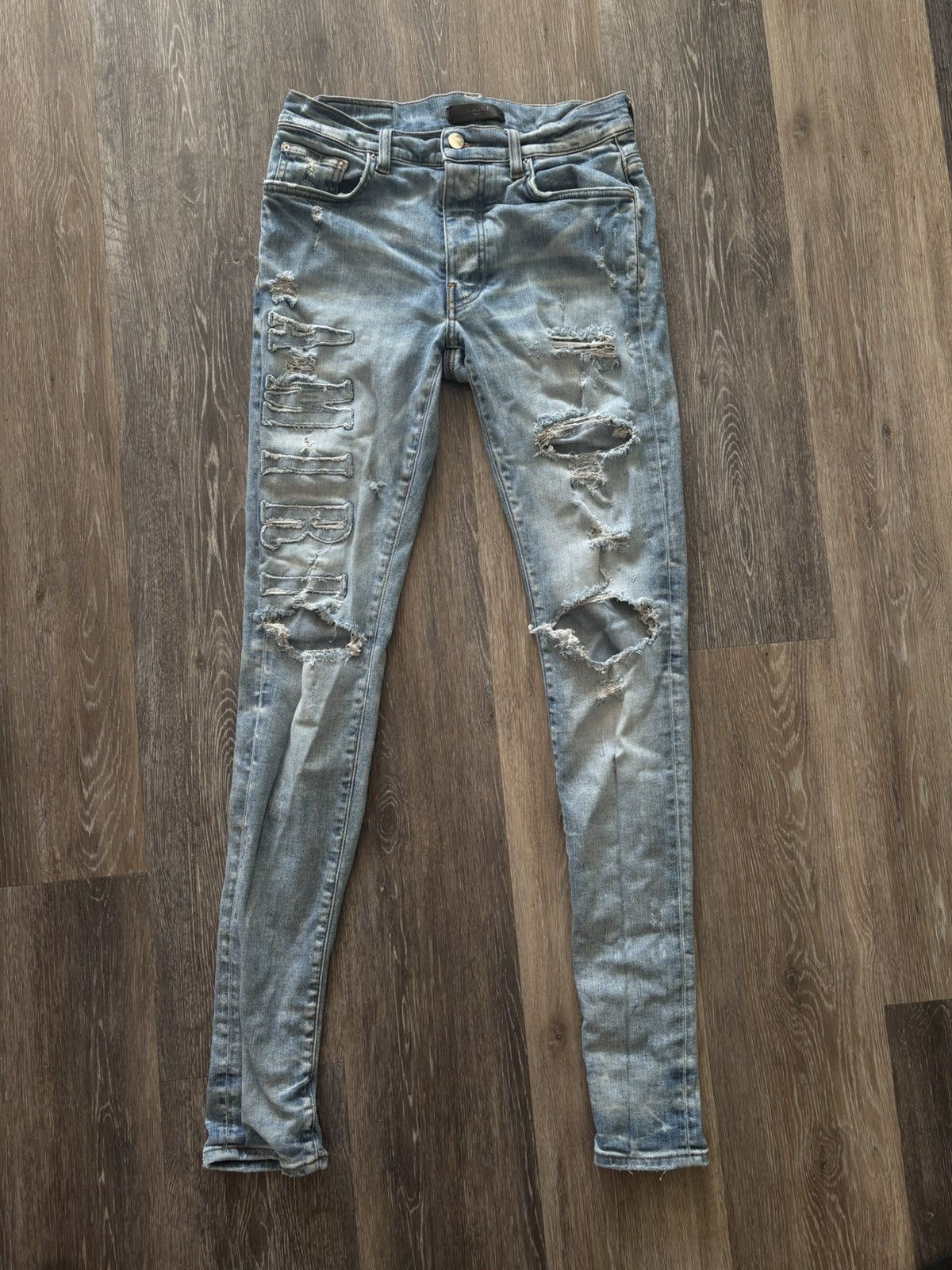 Amiri AMIRI logo applique jeans ‘Clay Indigo’ Size US 30 / EU 46 - 1 Thumbnail