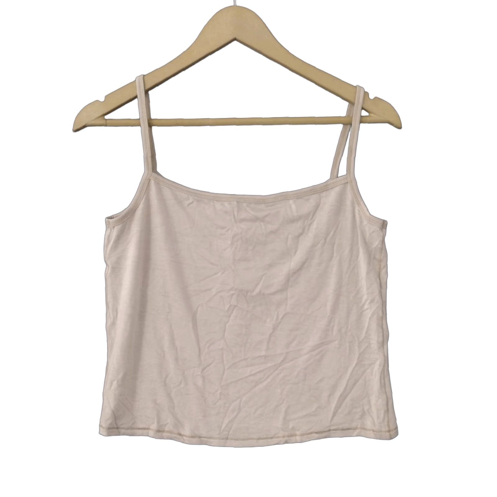 SKIMS Skims Sleepwear Shirt Women Taupe 3X Sleeveless Sleep Tank Camisole Fringe Taupe Spandex Rayon Night Tank Women's Size ONE SIZE - 1 Thumbnail