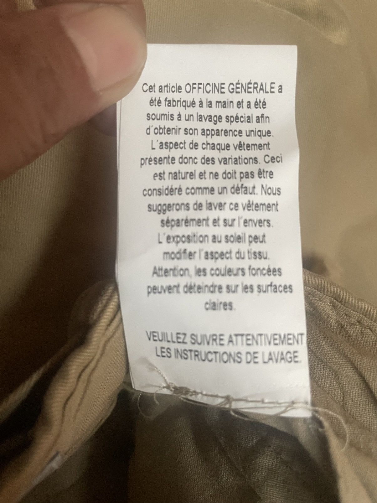 Officine Generale Garment Dyed Pants Size 46