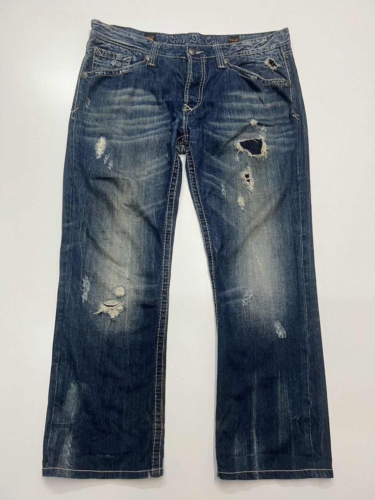 Japanese Brand × Vintage VINTAGE RIVET DE CRU JEANS SIZE 42 Size US 42 / EU 58 - 1 Thumbnail