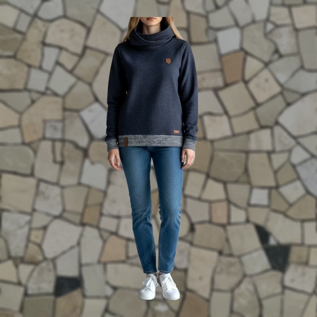Logo 7 Naketano Hoodie Women's MEDIUM Pullover Logo Melange Blue Size M / US 6-8 / IT 42-44 - 1 Thumbnail