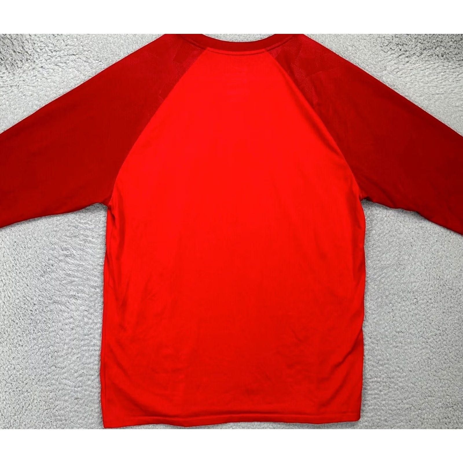 Nike Nike Shirt Mens Large Dri-Fit Red Swing Man Baseball T-Shirt Tee Quarter Sleeve Size US L / EU 52-54 / 3 - 4 Thumbnail