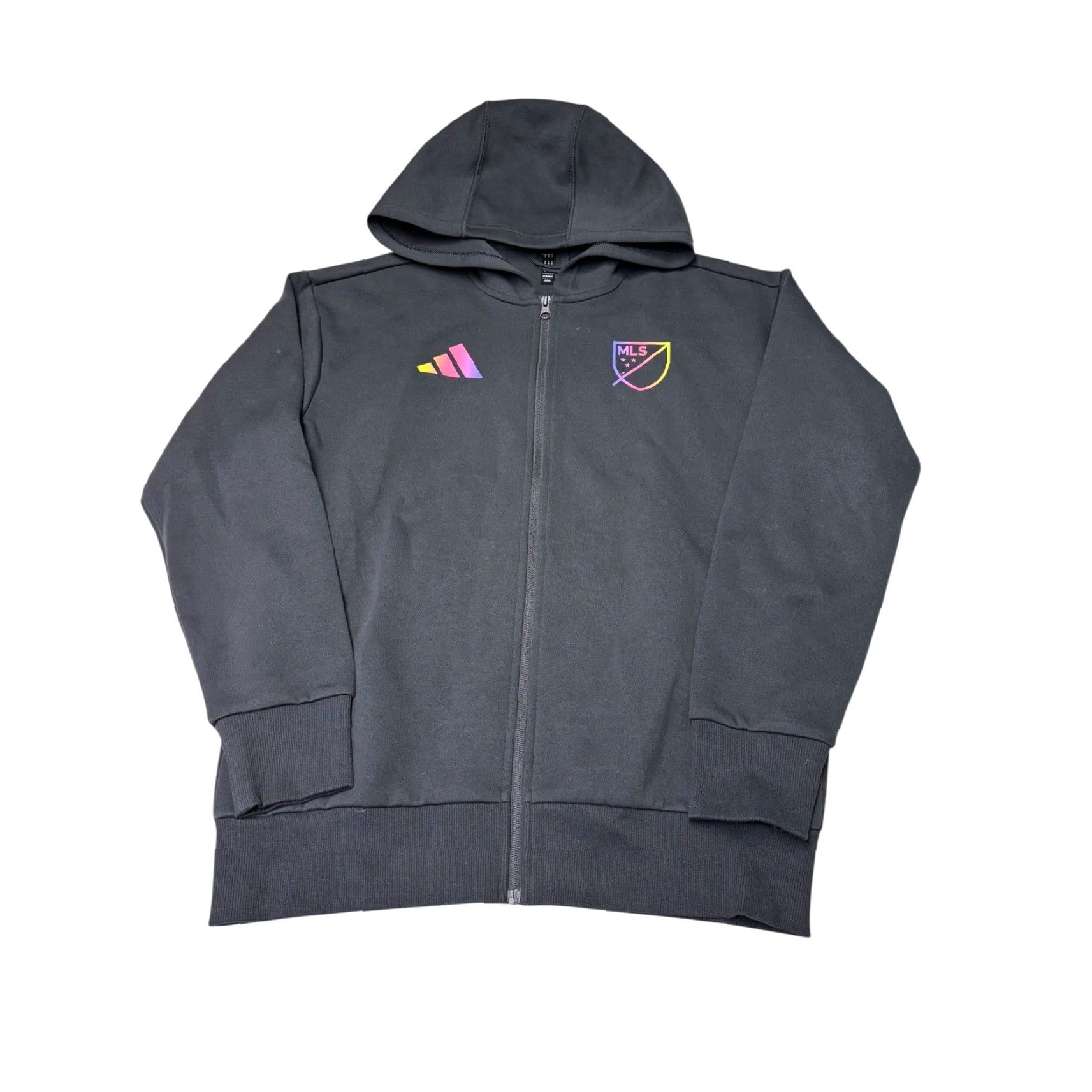 Adidas Adidas MLS All Star Full Zip Hoodie Mens M Black Gradient Rainbow Logo Size US M / EU 48-50 / 2 - 2 Thumbnail