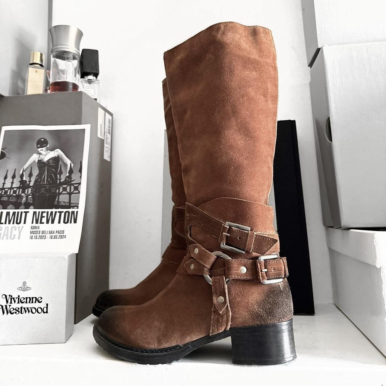 Vintage Archive Vintage biker gladiator boots with many belts Size US 5.5 / IT 35.5 - 1 Thumbnail