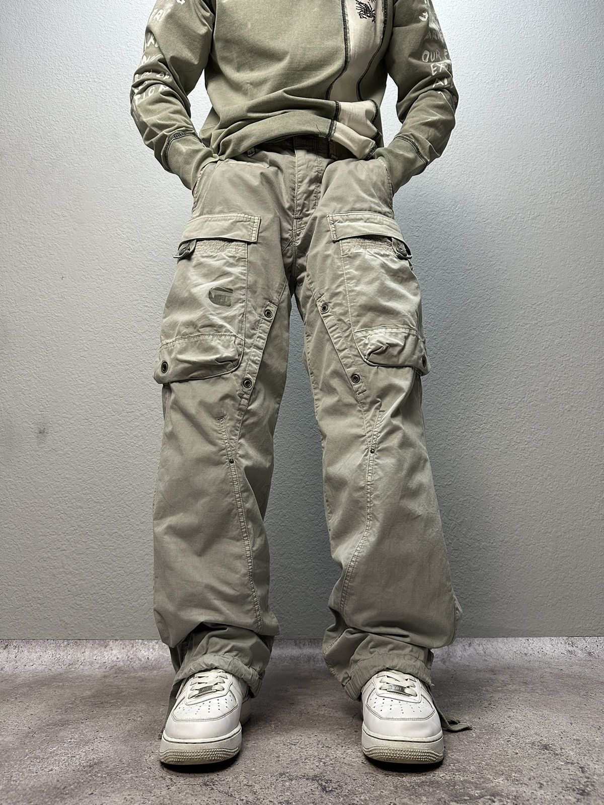 Vintage Distressed G Srar Raw Y2K Baggy Cargo Jeans Pants