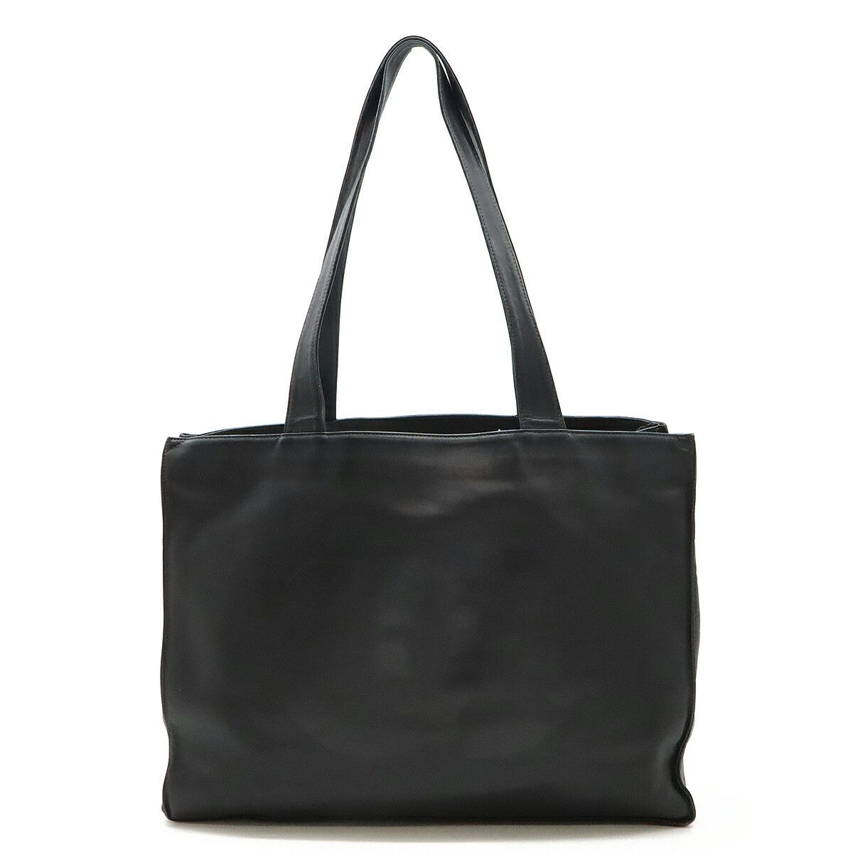 Chanel Chanel Calfskin Coco Mark 2Way Tote Bag Leather Shoulder Bag in Black, Women's