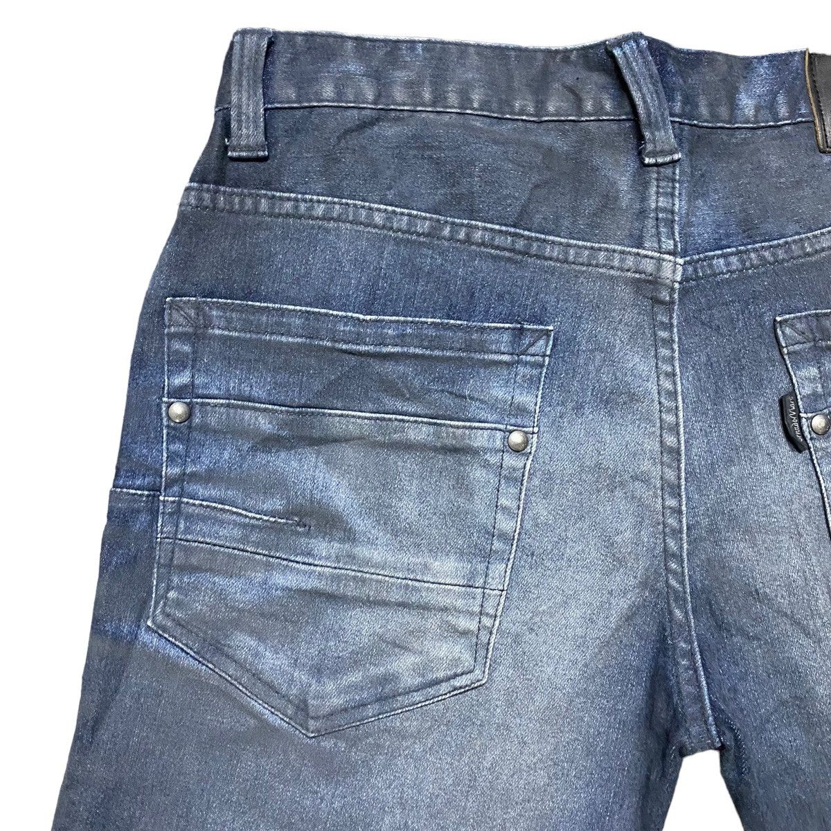 Tornado Mart Tornado Mart Coated Denim Flare Pants Size US 30 / EU 46 - 11 Thumbnail
