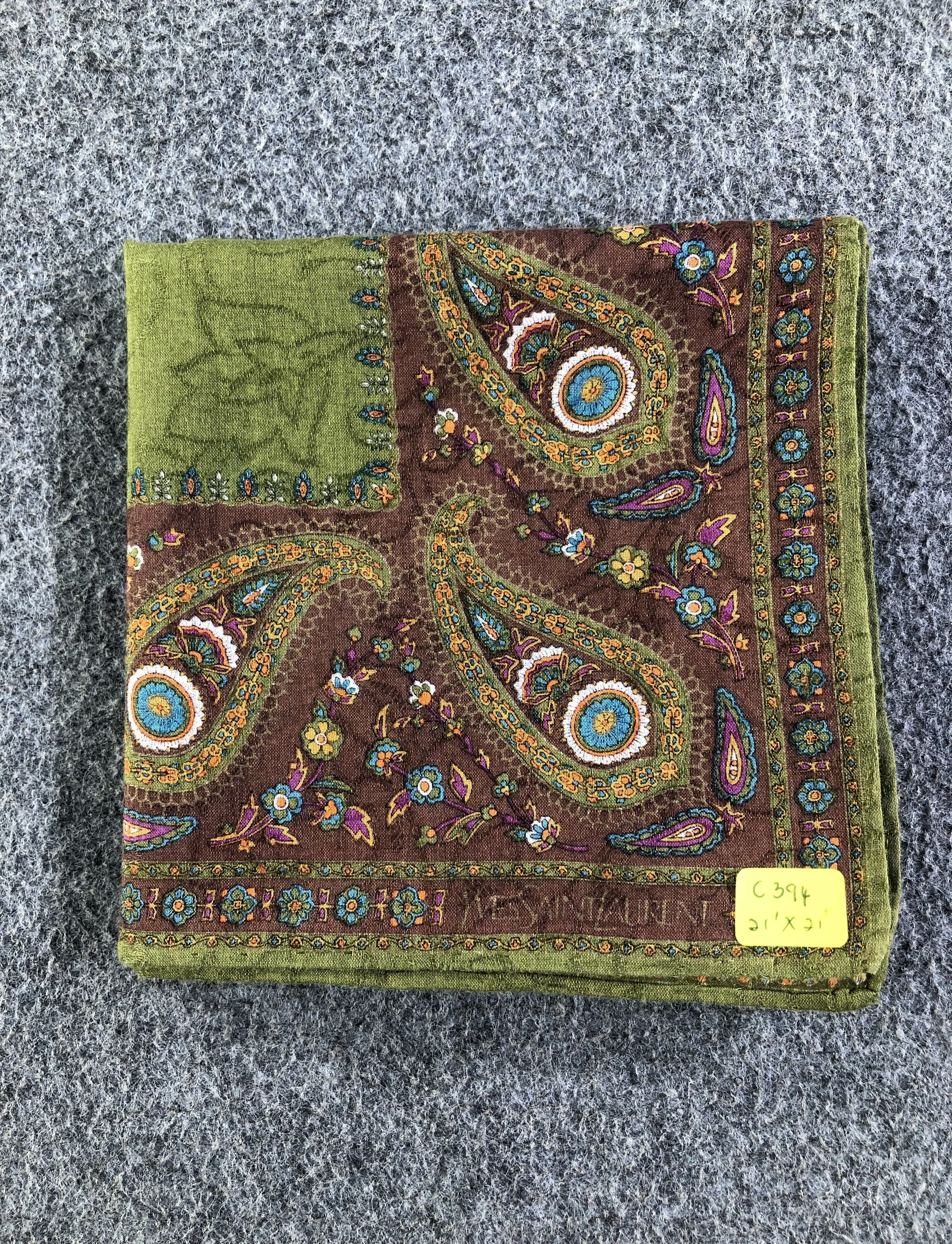 Yves Saint Laurent Yves Saint Laurent Handkerchief / Bandana / Neckerchief C394 Size ONE SIZE - 6 Thumbnail