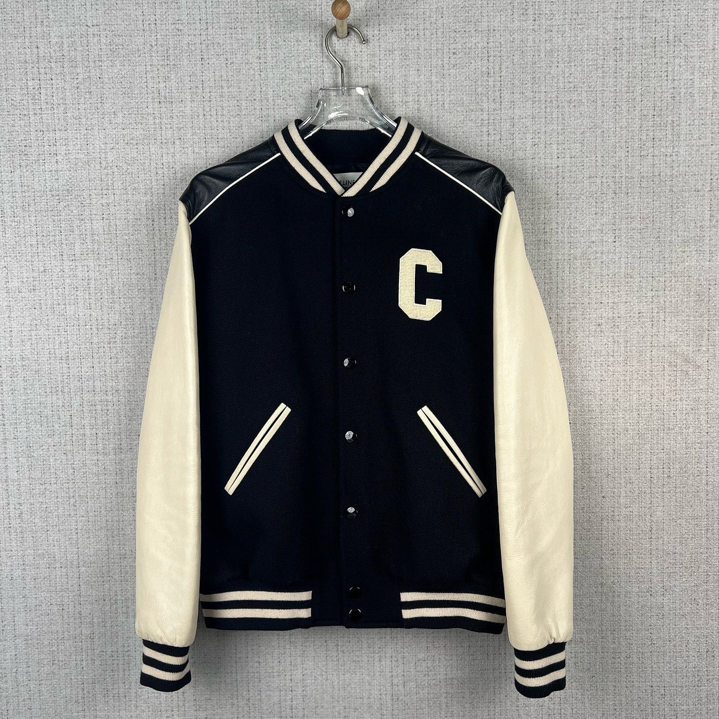 Celine Celine Wool Leather Varsity Jacket Size 52 Size US L / EU 52-54 / 3 - 1 Thumbnail