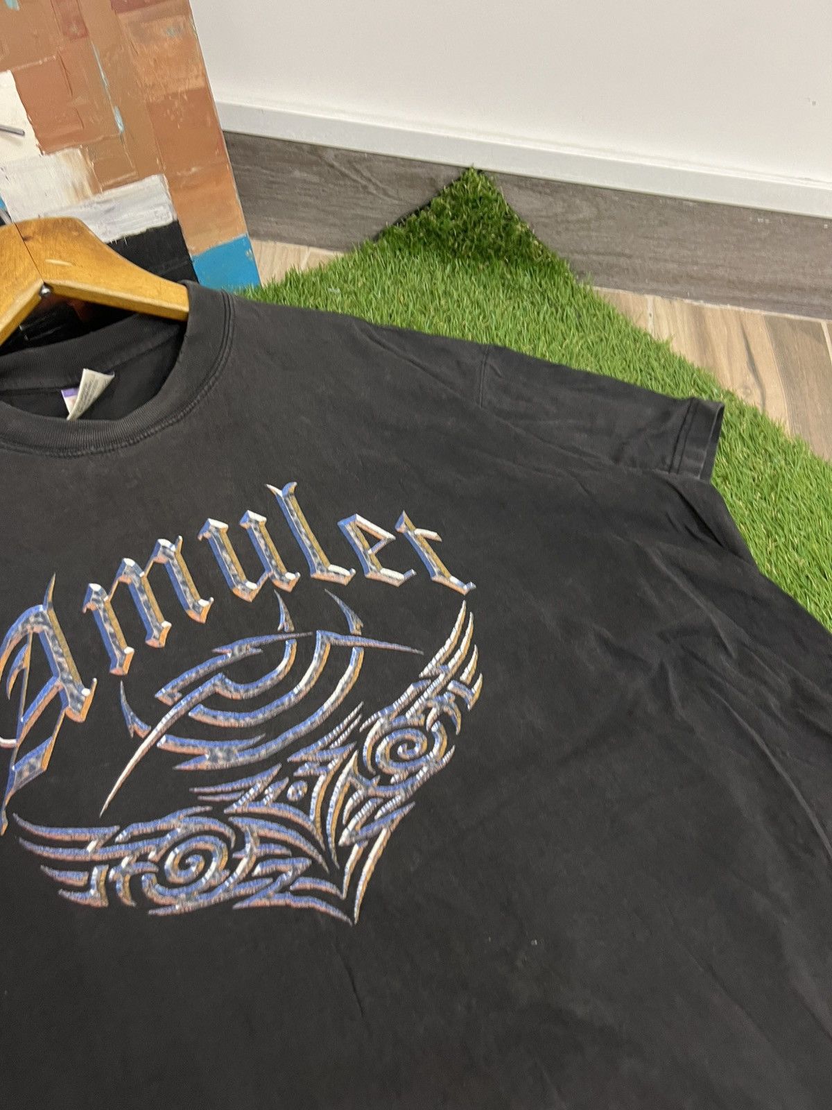 Band Tees × Vintage 90S Vintage Tribal Amulet Band Goth Grung t shirt tour tees Size US XL / EU 56 / 4 - 3 Thumbnail