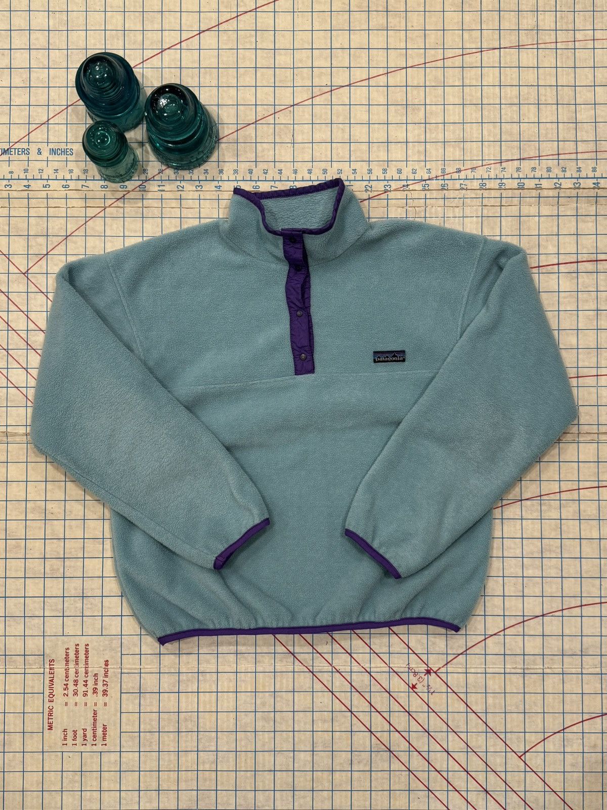 Patagonia Vintage Patagonia Snap T Fleece Kids Size 9/10 Blue Purple Size US XS / EU 42 / 0 - 3 Thumbnail