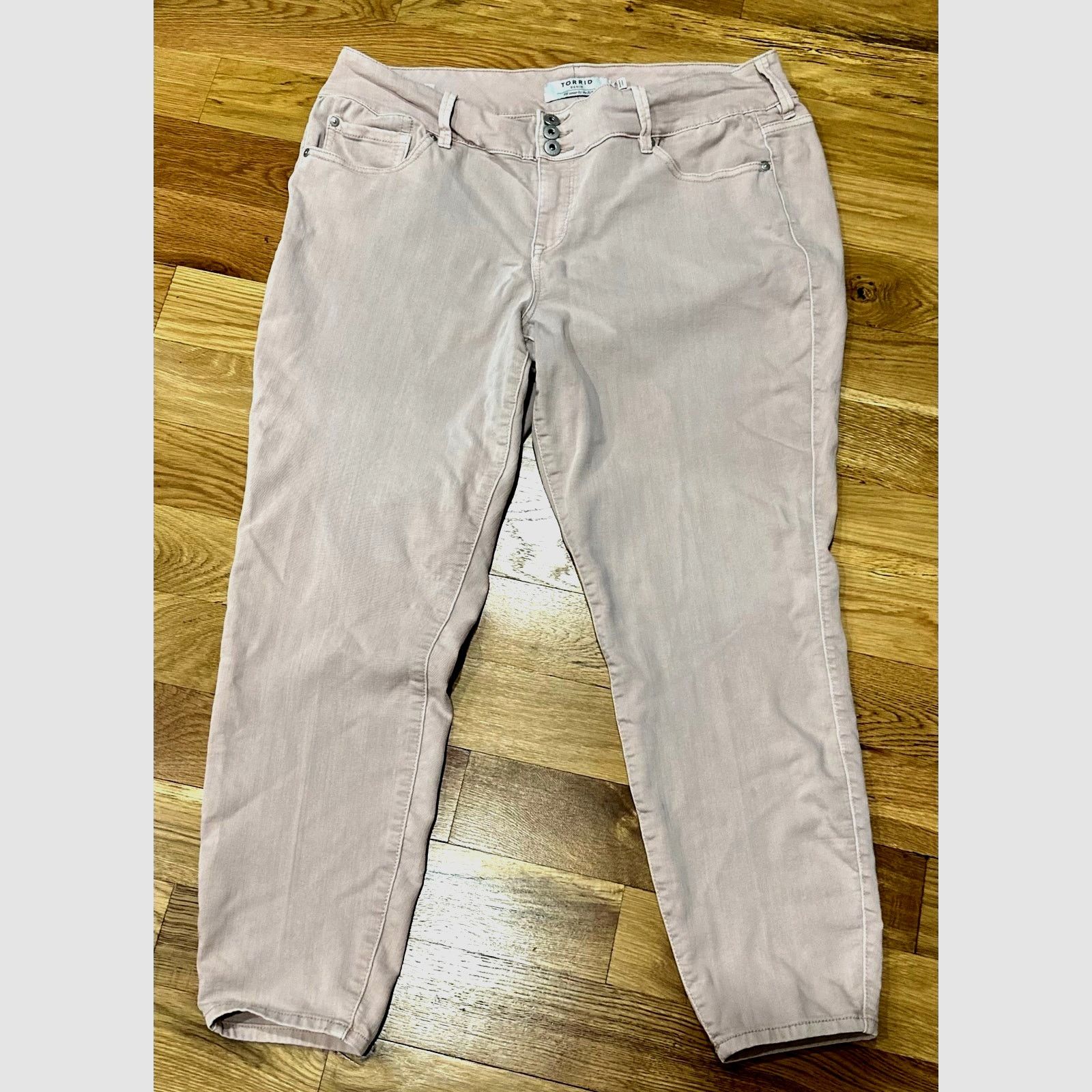 Other Torrid Womens Plus Slim Leg Stretch Designer Jeans Pink 20R Size 42" / US 20 - 3 Thumbnail
