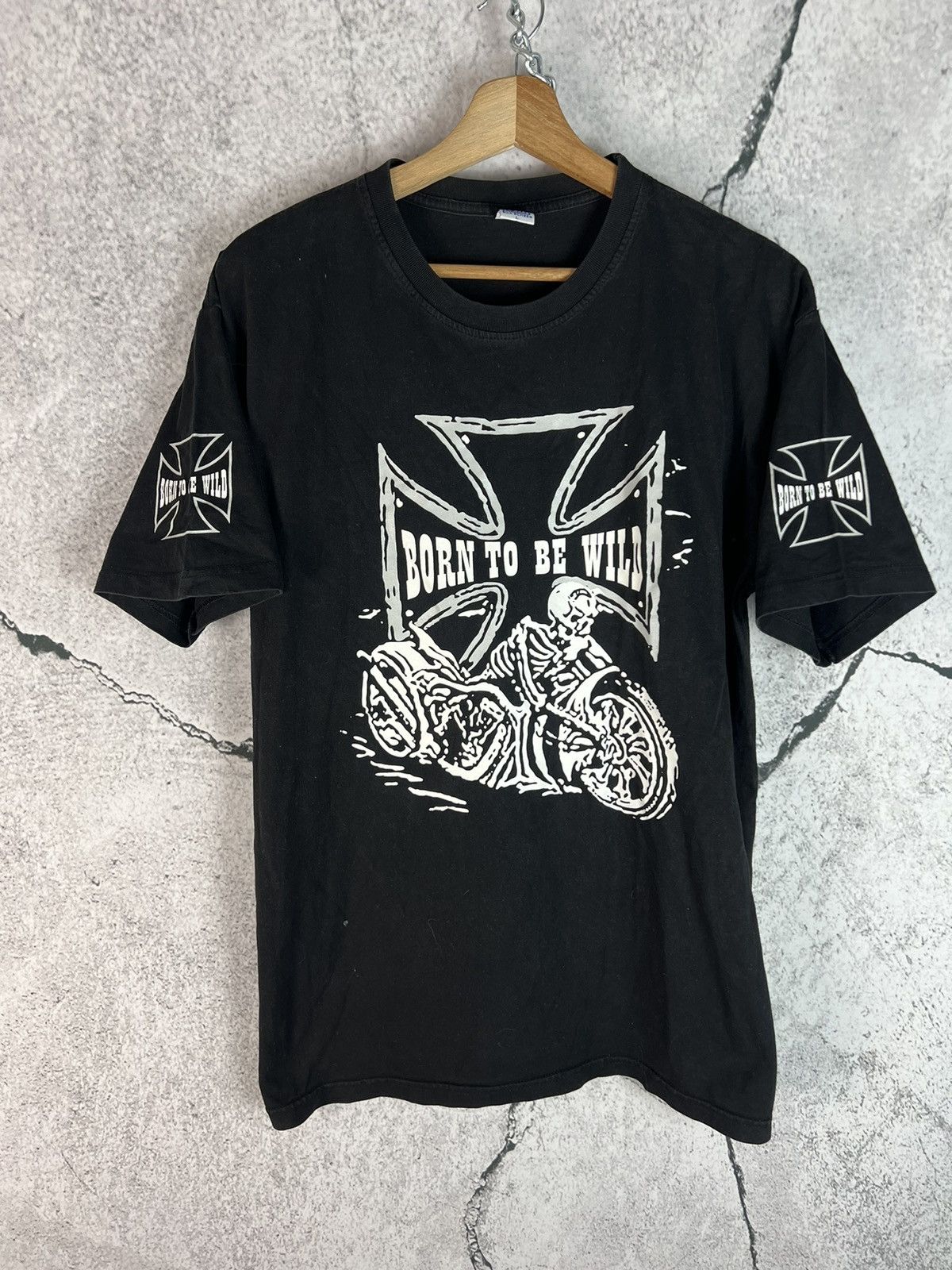 Vintage Vintage Born To Be Wild skeleton sex tshirt Size US L / EU 52-54 / 3 - 1 Thumbnail
