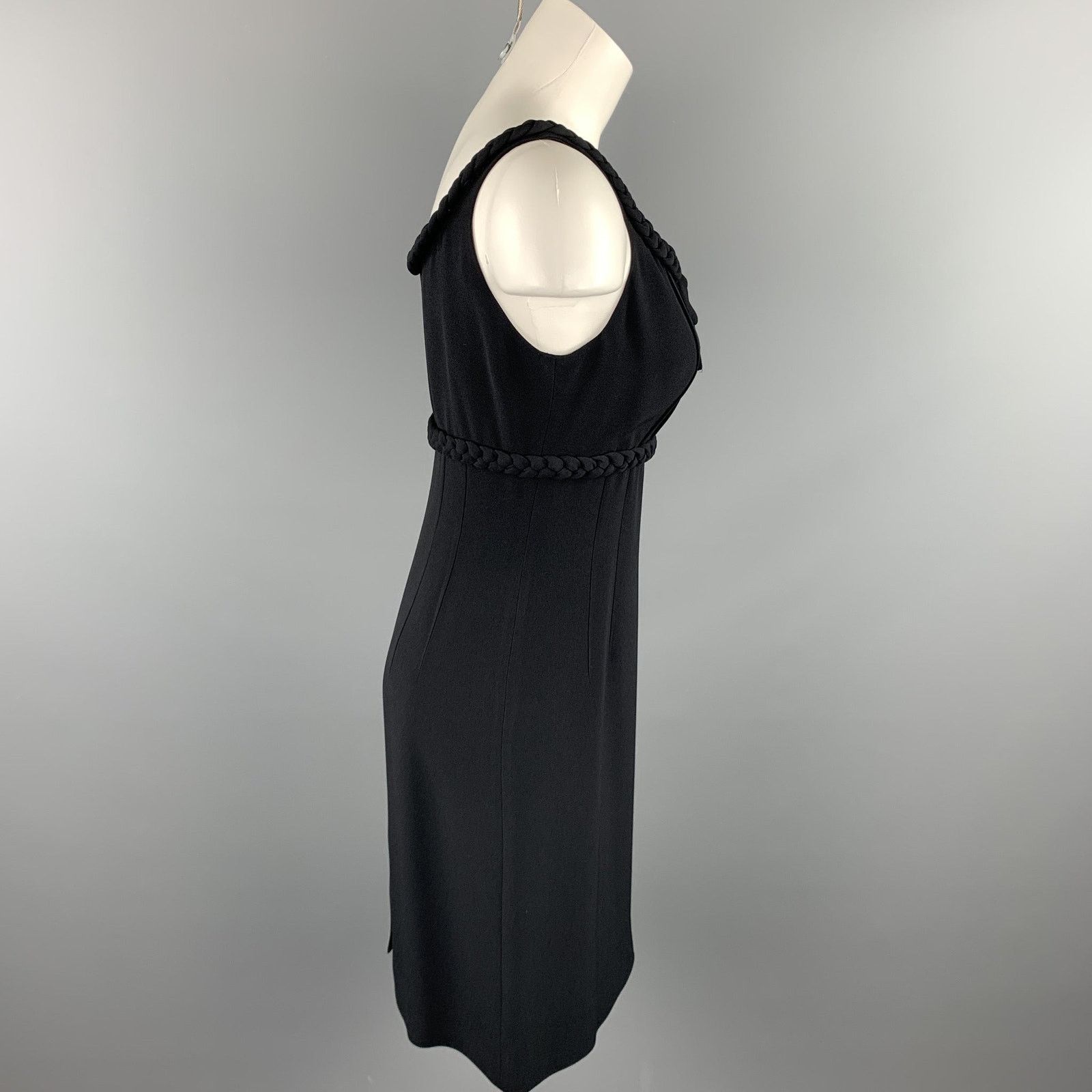 Moschino MOSCHINO Size 8 Black Rayon Empire Waist Cocktail Dress Size M / US 6-8 / IT 42-44 - 3 Thumbnail
