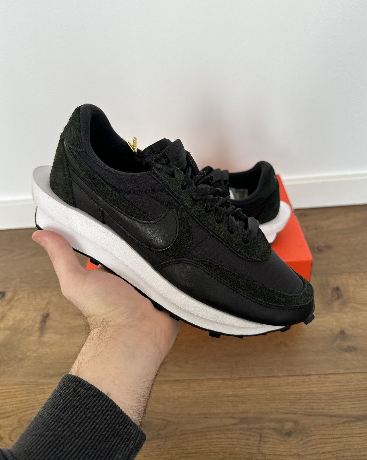 Nike × Sacai Nike Sacai LD Waffle Black Nylon Size US 8 / EU 41 - 1 Thumbnail