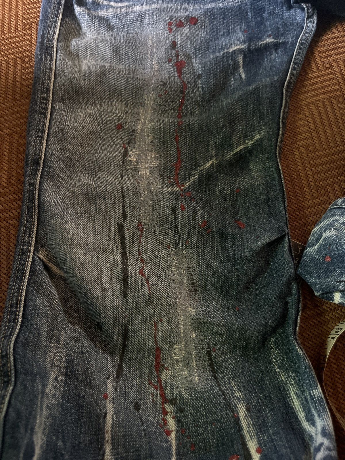 If Six Was Nine Root ThREE Splash Paints Denim Pants Size US 34 / EU 50 - 5 Thumbnail