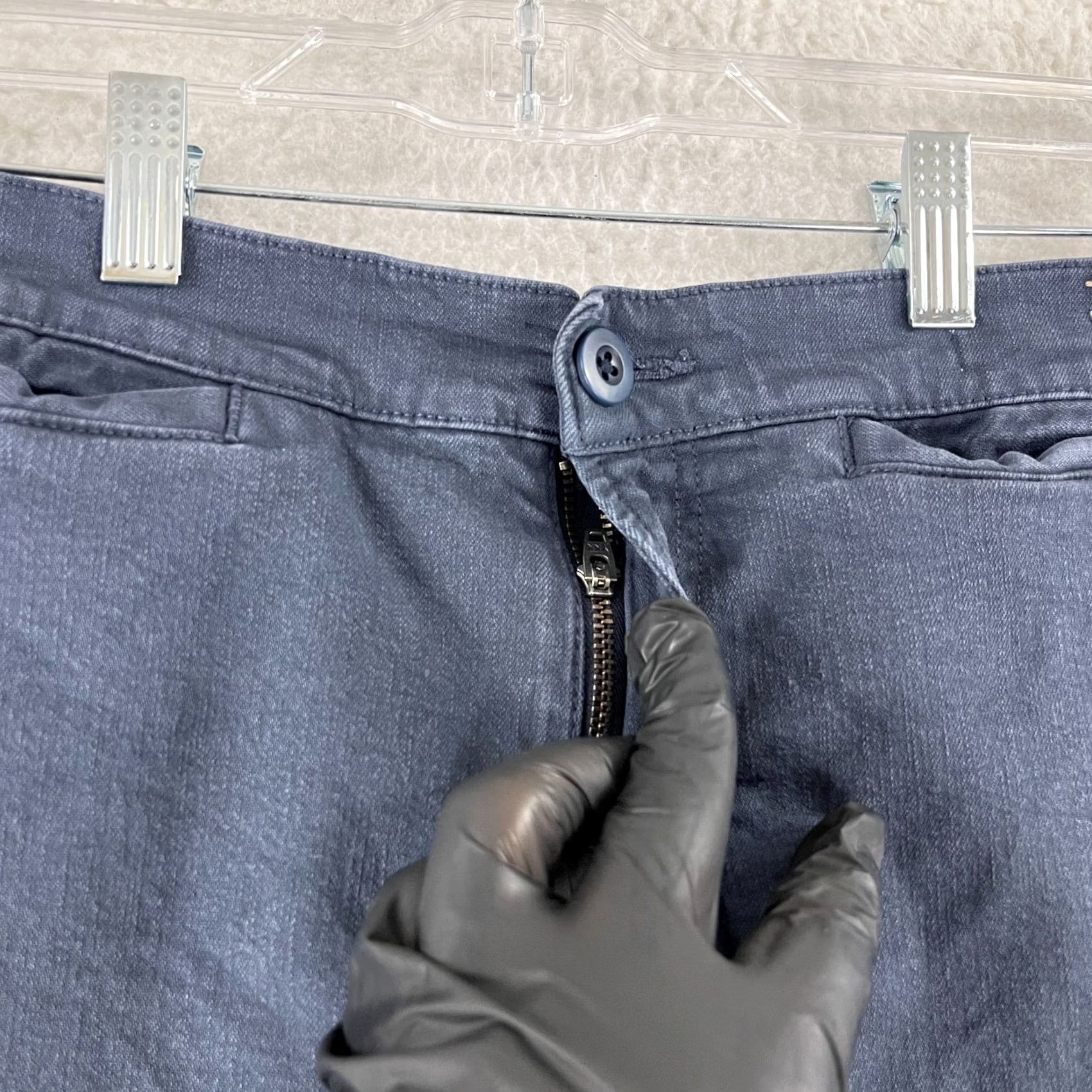 Madewell Madewell Emmett Pants Womens Size 32 Blue Wide-Leg Crop High-Rise Casual Pocket Pants Size 24" / US 00 / IT 34 - 5 Thumbnail