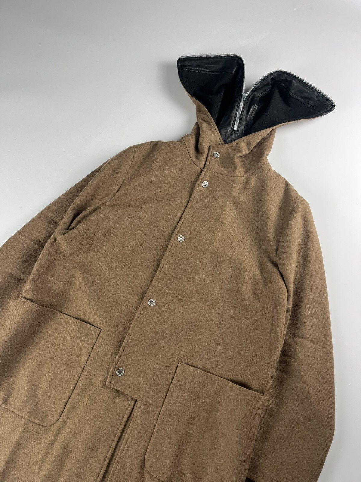 Balenciaga Balenciaga Leather Trimmed Multi-Zip Camel Coat FW 2011 Size US M / EU 48-50 / 2 - 5 Thumbnail