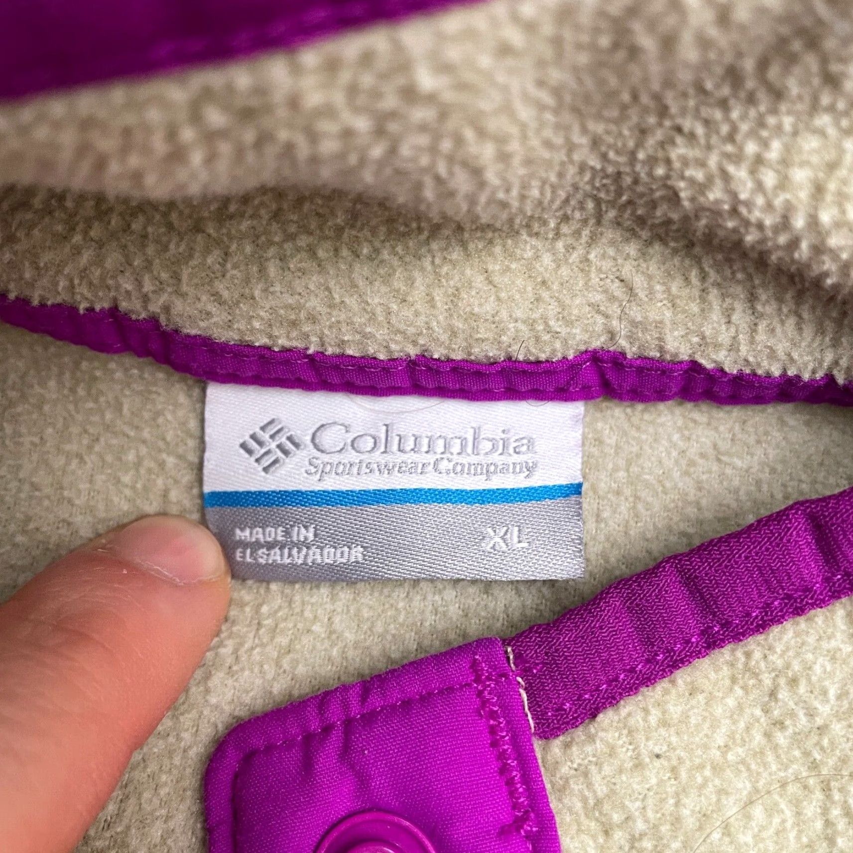 Vintage Columbia Jacket Womens XL Brown Purple Solid Fleece 1/2 Snap Outdoor PFG Fire Side Size XL / US 12-14 / IT 48-50 - 6 Thumbnail