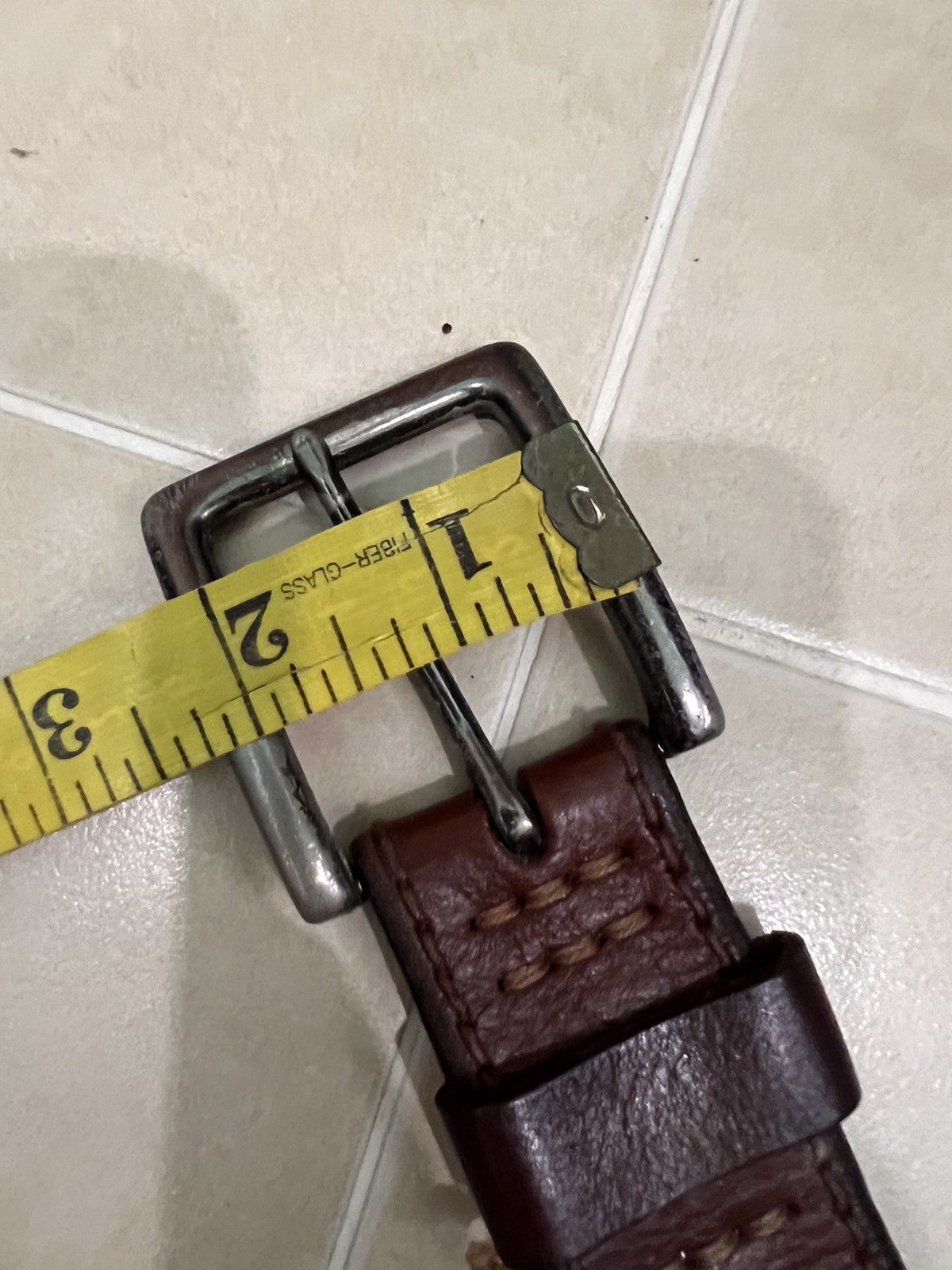 Genuine Leather Vintage Genuine Leather Buckle Belt Size ONE SIZE - 11 Thumbnail