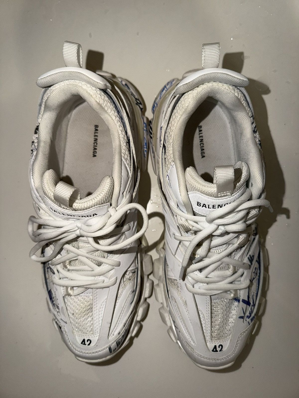 Balenciaga Balenciaga track graffiti white EXTREMELY RARE Size US 9 / EU 42 - 9 Thumbnail