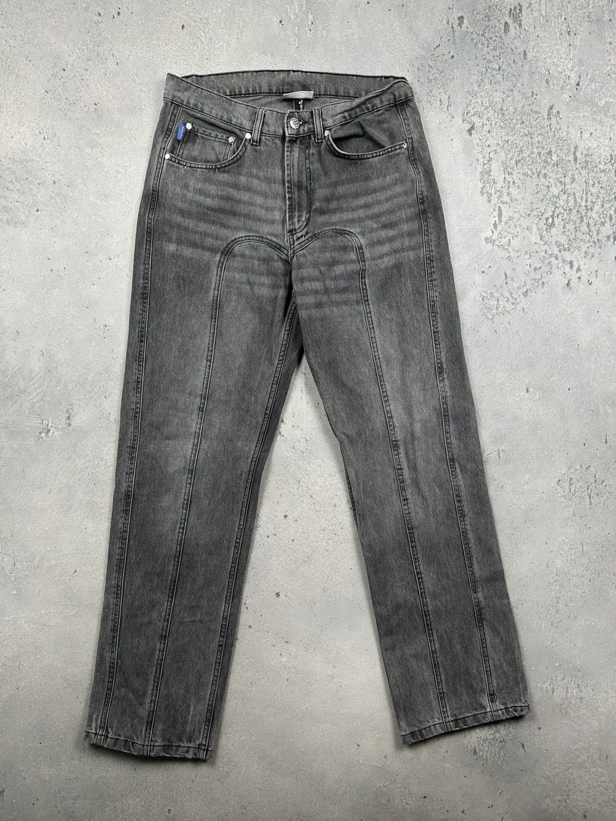 Peso Peso Archive Curved Seam Grey Wash Baggy Jeans Y2K W30 Size US 30 / EU 46 - 3 Thumbnail