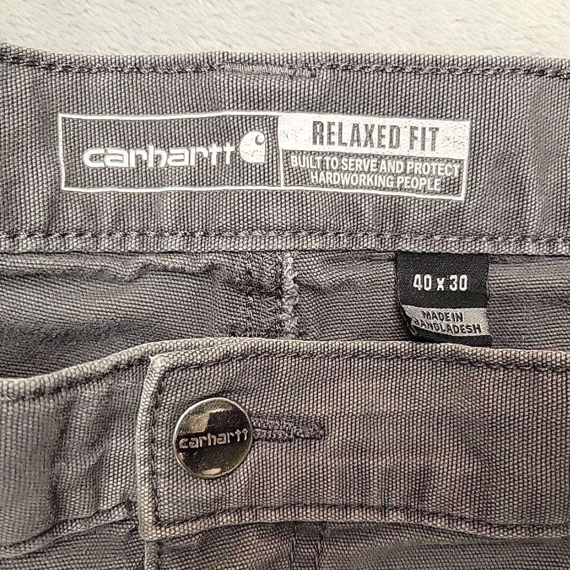 Carhartt Carhartt Pants Mens 40x30 Gray Canvas Relaxed Fit Rugged Flex Cargo Work X102291 Size US 40 / EU 56 - 3 Thumbnail
