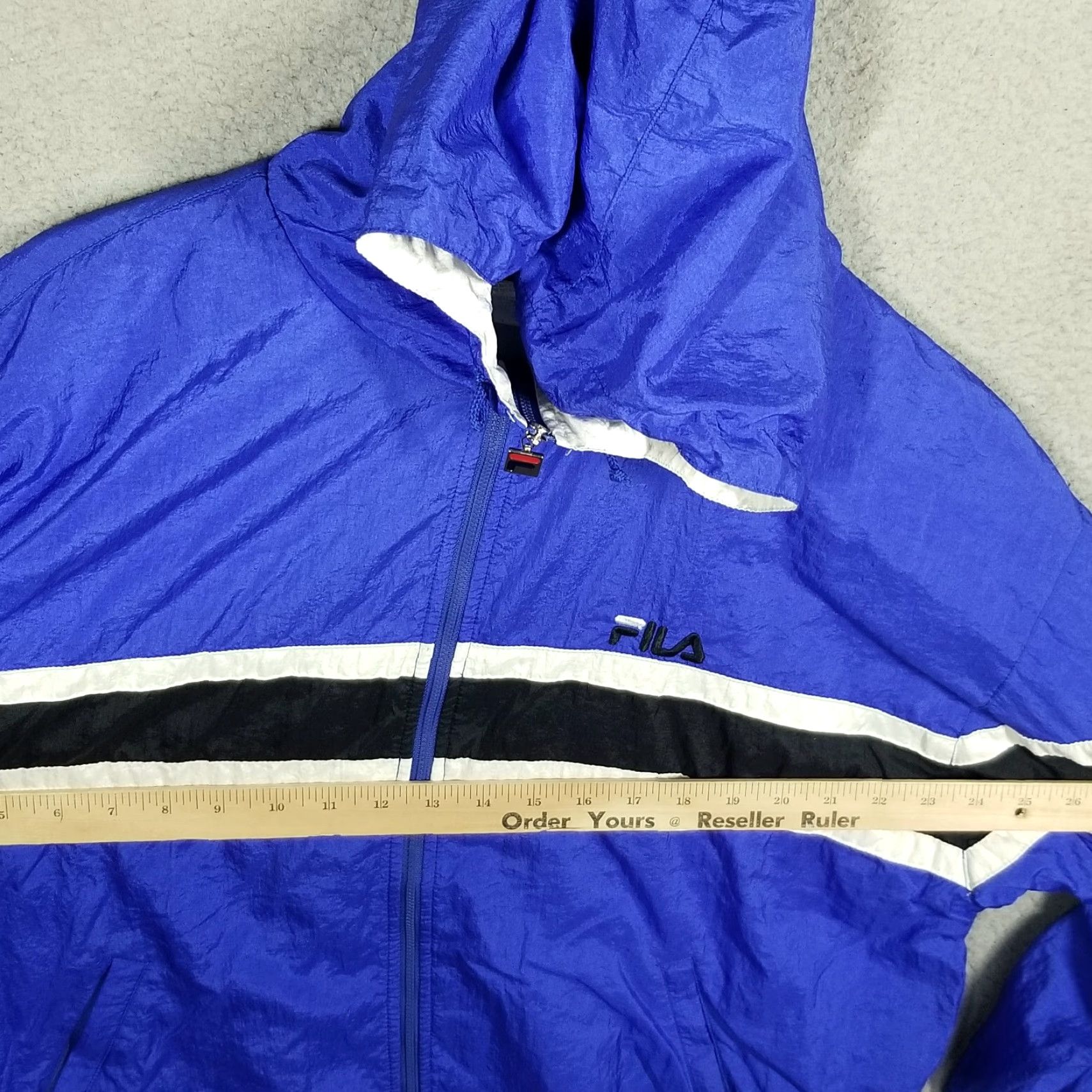 Fila VINTAGE FILA Men's Track Jacket XL White Blue Striped Windbreaker 80s Casual Size US XL / EU 56 / 4 - 7 Thumbnail