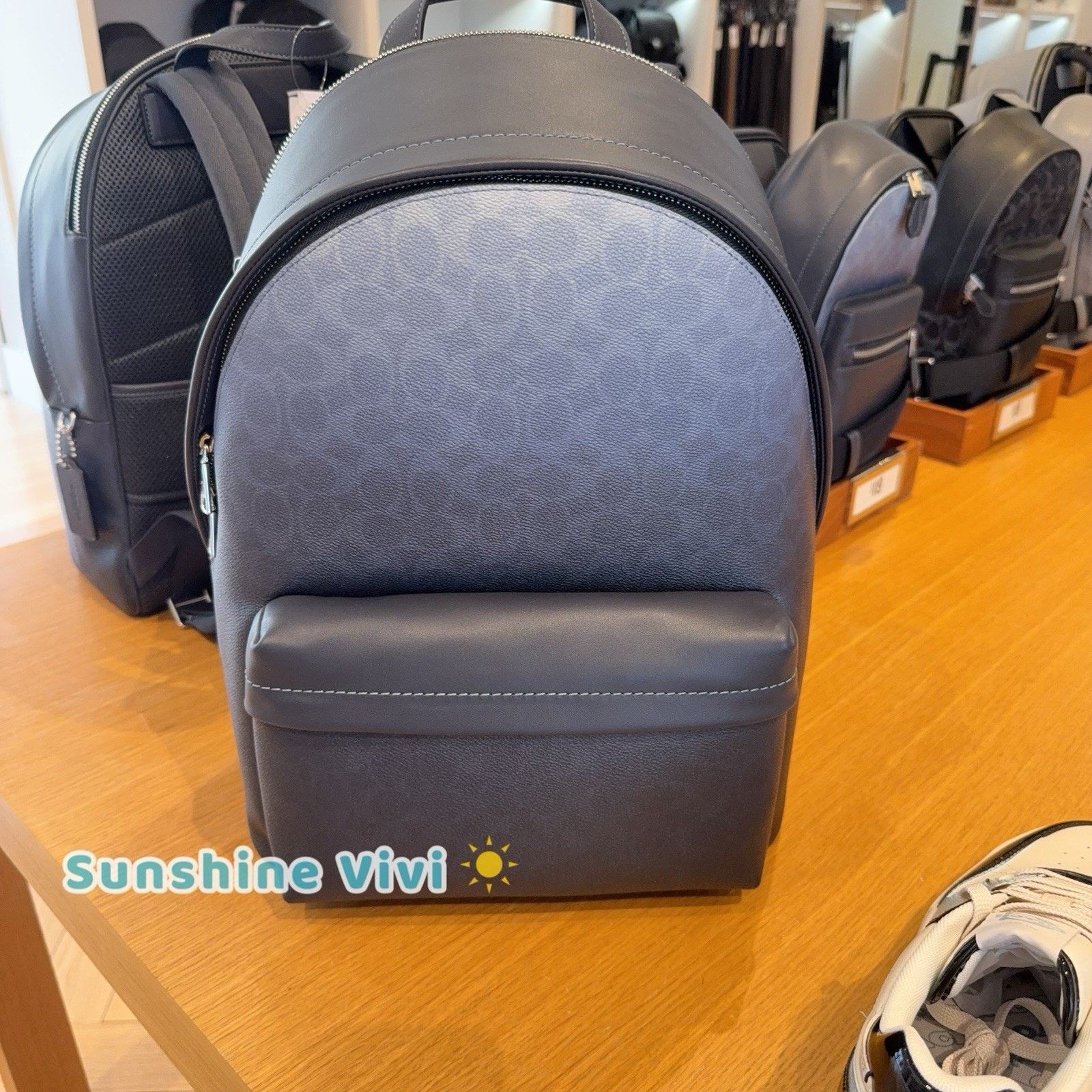 Coach NWT Coach Taylor Backpack Ombre Signature CDX84 Silver/Blue Size ONE SIZE - 1 Thumbnail