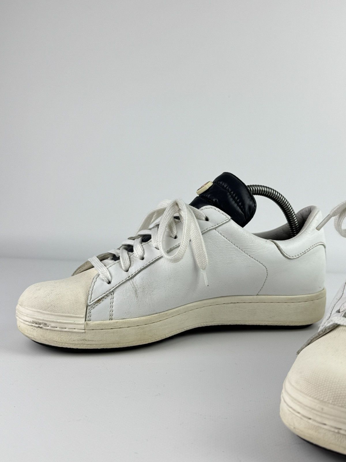 Moncler Moncler Angeline Leather Sneakers White Size US 7 / EU 40 - 5 Thumbnail