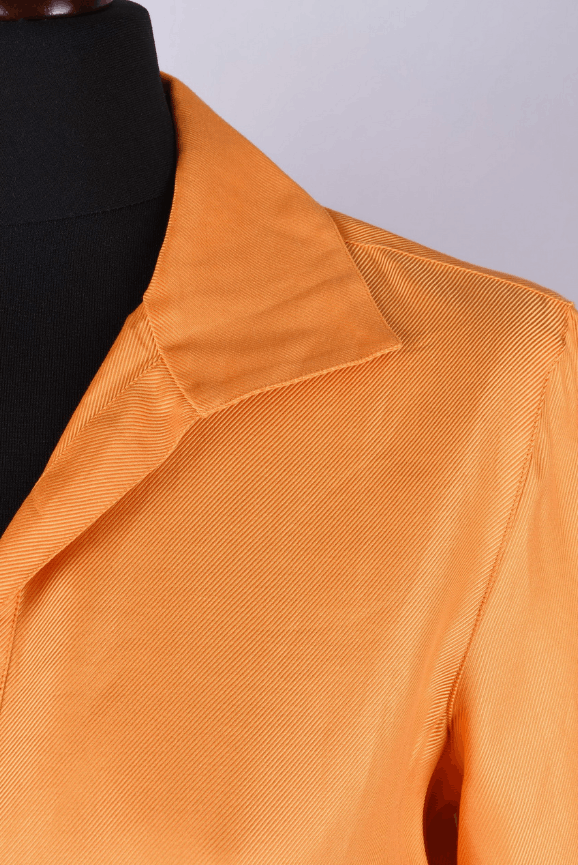 Loro Piana Women's Loro Piana Orange Casual Long Sleeve Shirt Size M Size M / US 6-8 / IT 42-44 - 2 Thumbnail